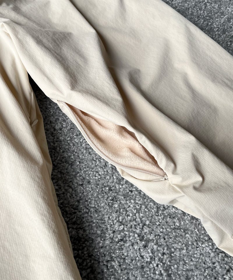 PHINGERIN Cushy fleece pants “A:LIGHT BEIGE”