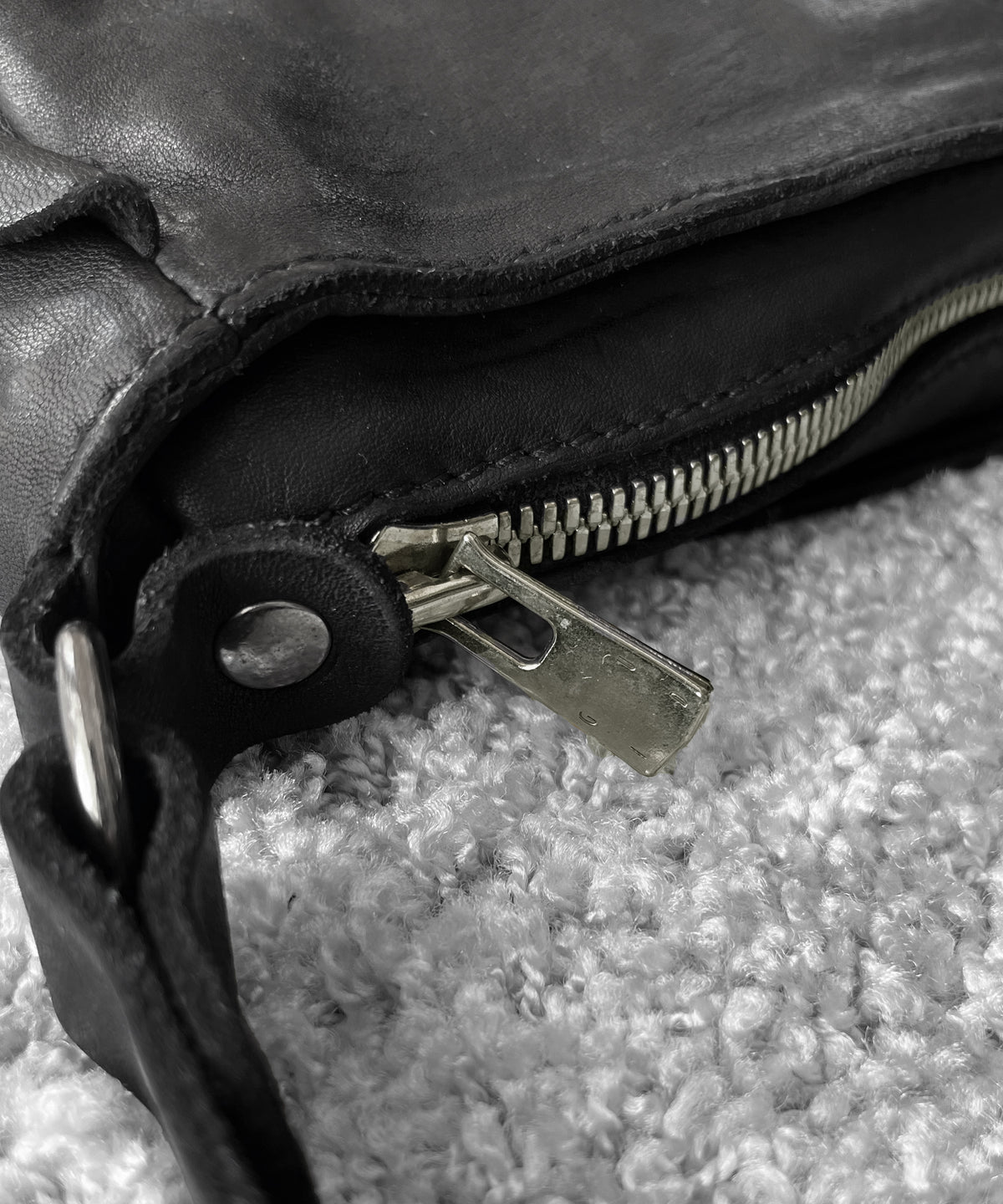 GUIDI Hidden laces mini shoulder bag “BLACK”