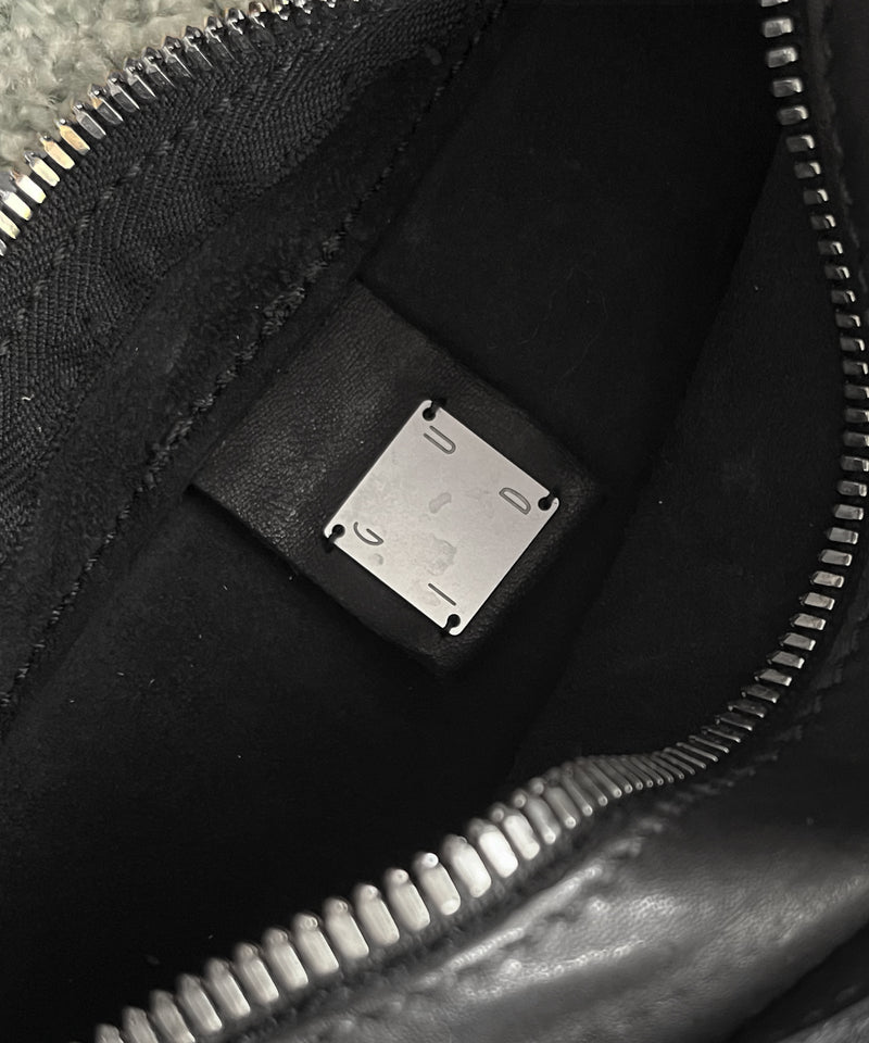 GUIDI Hidden laces mini shoulder bag “BLACK”