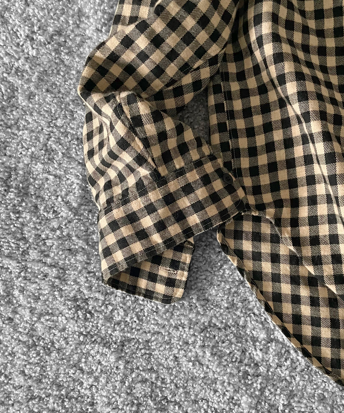 Marvine Pontiak Shirt Markers Skipper sh "BEIGE × BLACK GINGHAM”
