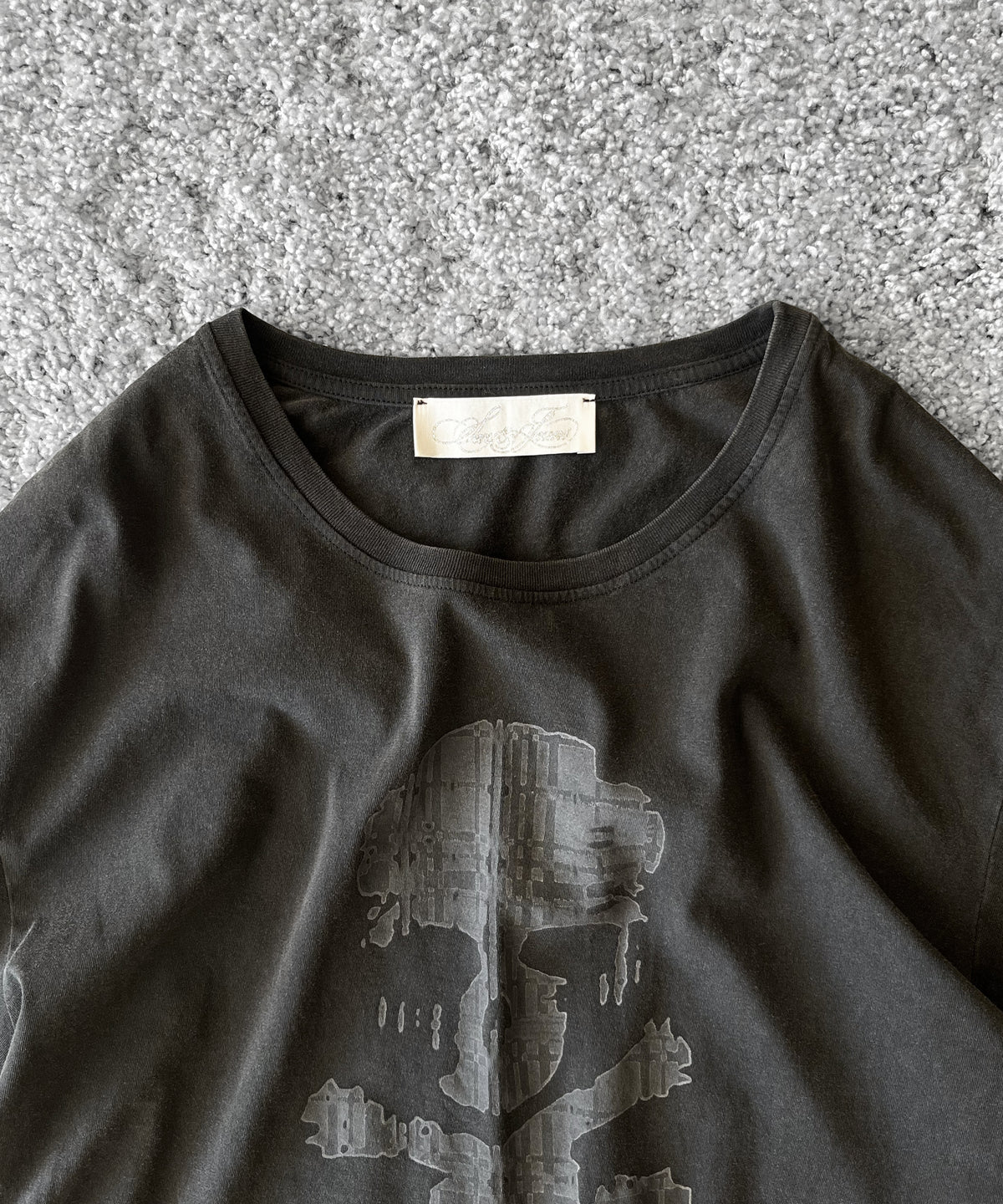 Sex&Jeans Crying skull longsleeve "WASHED BLACK"