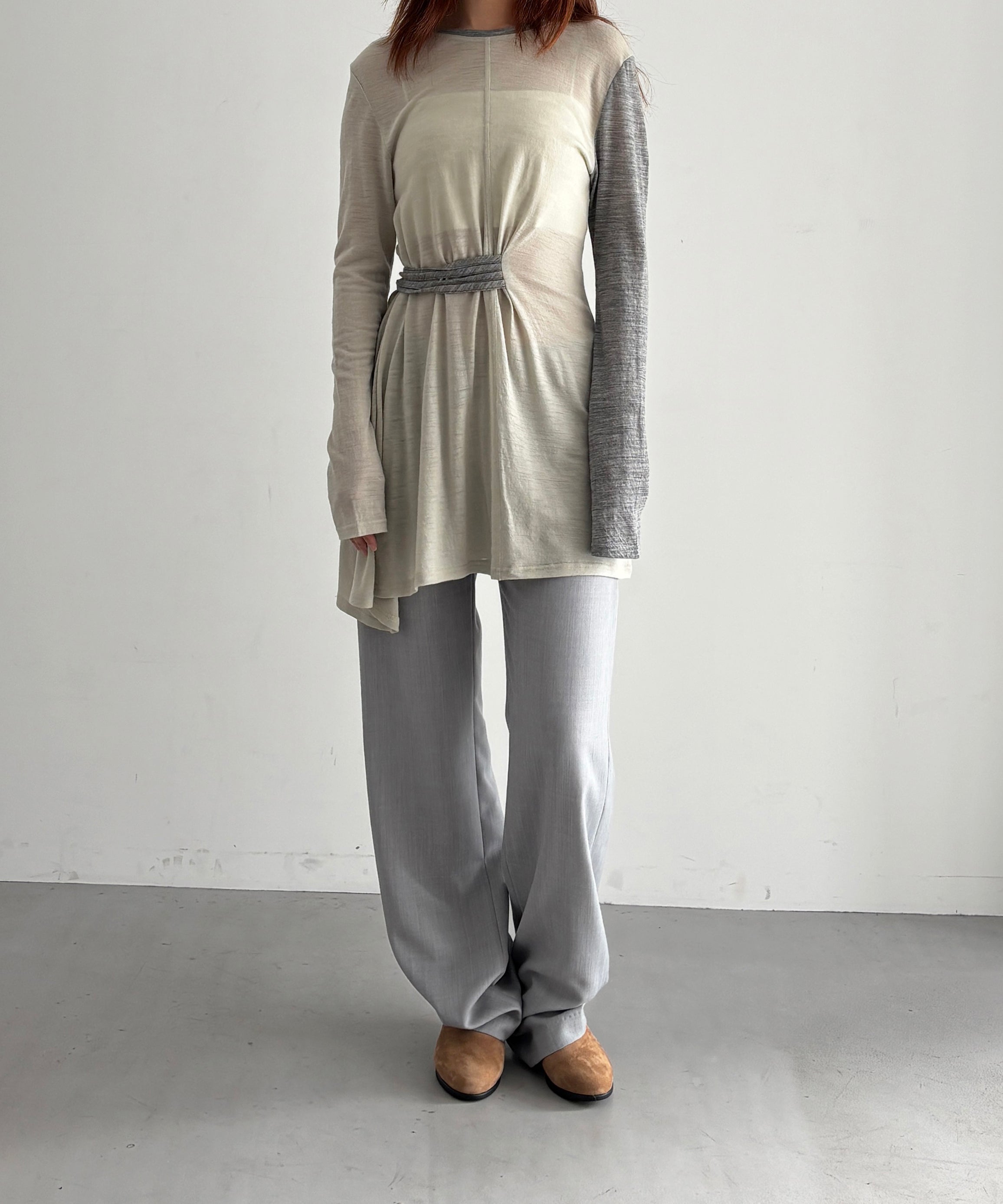 ULIKASANCTUS Lining dress "CHARCOAL"