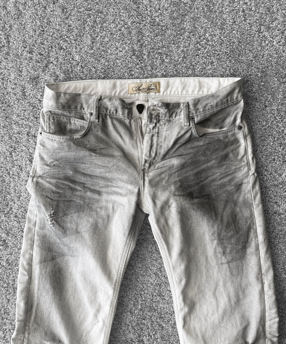 Sex&Jeans White stray jeans "WHITE"