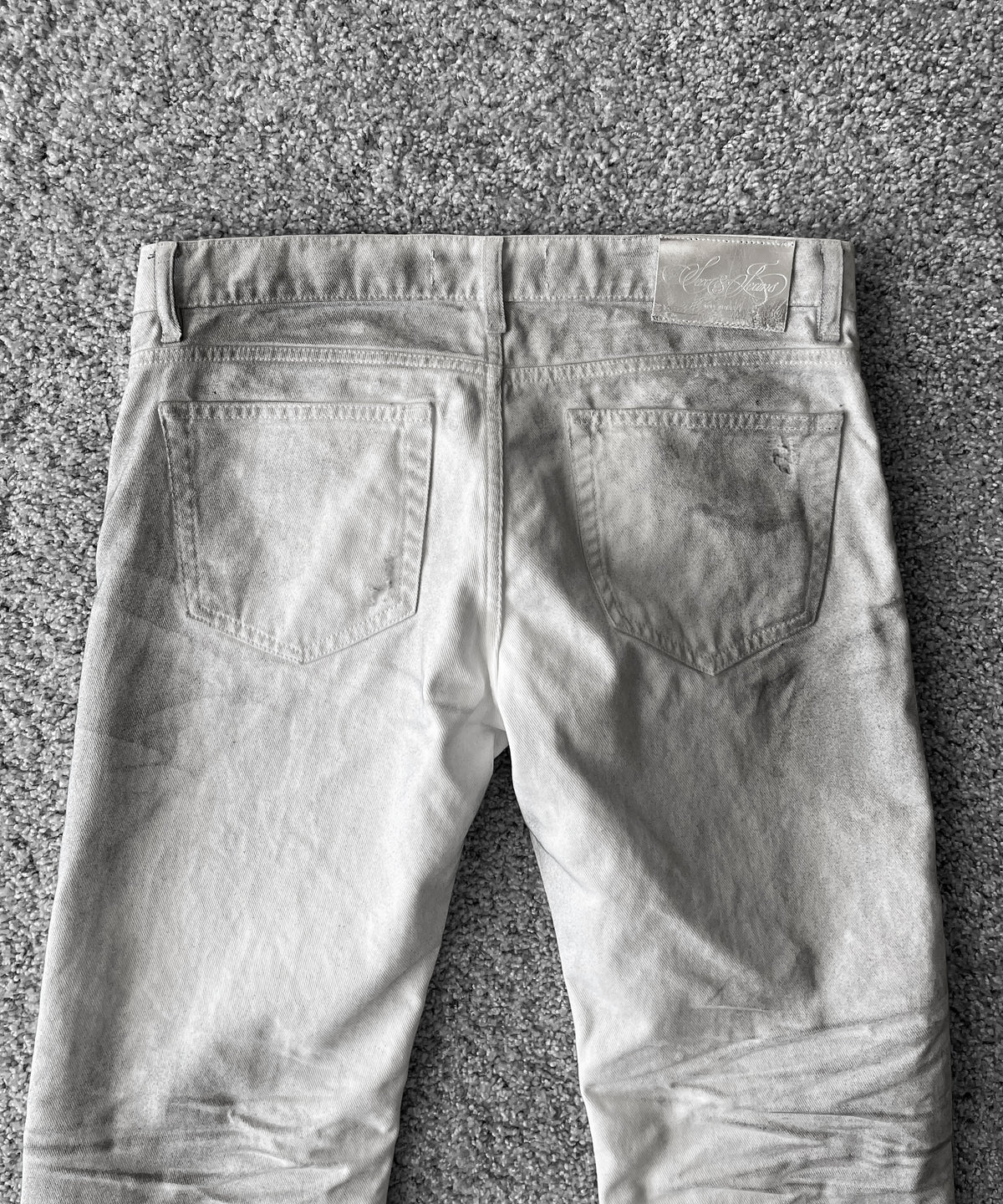 Sex&Jeans White stray jeans "WHITE"