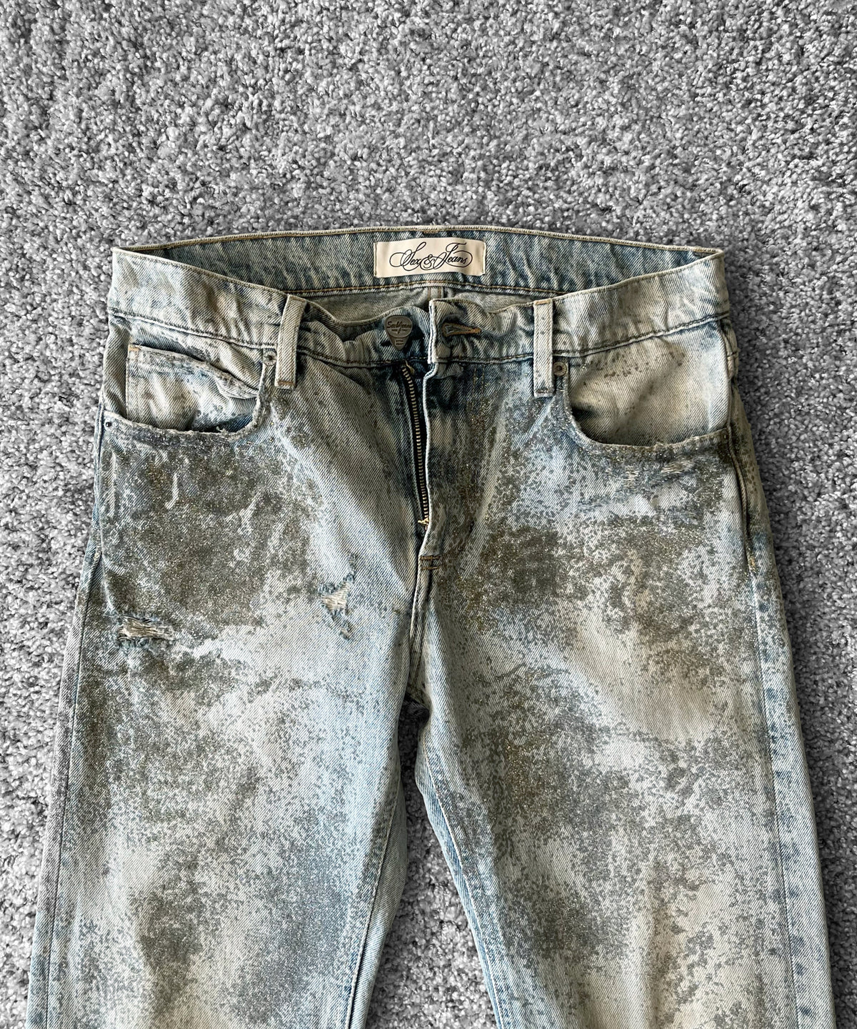 Sex&Jeans Glitter stained jeans "INDIGO"