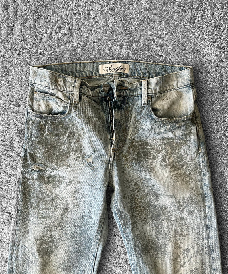 Sex&Jeans Glitter stained jeans "INDIGO"