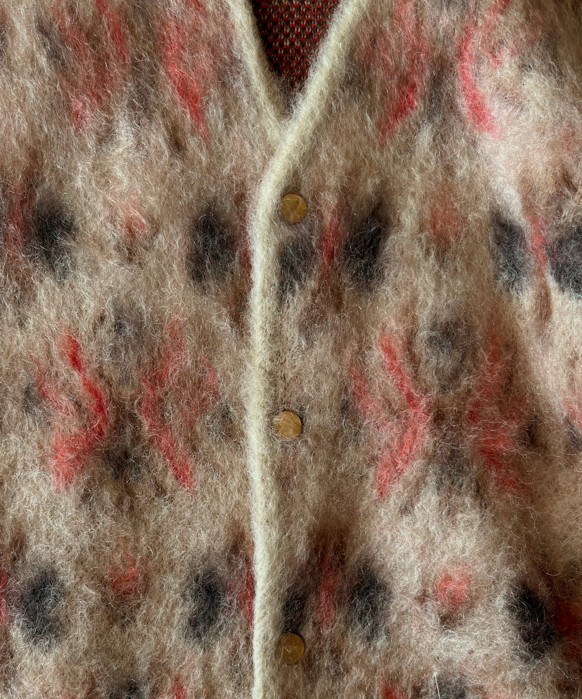 NEEDLES Mohair cardigan - folklore "CAMEL"