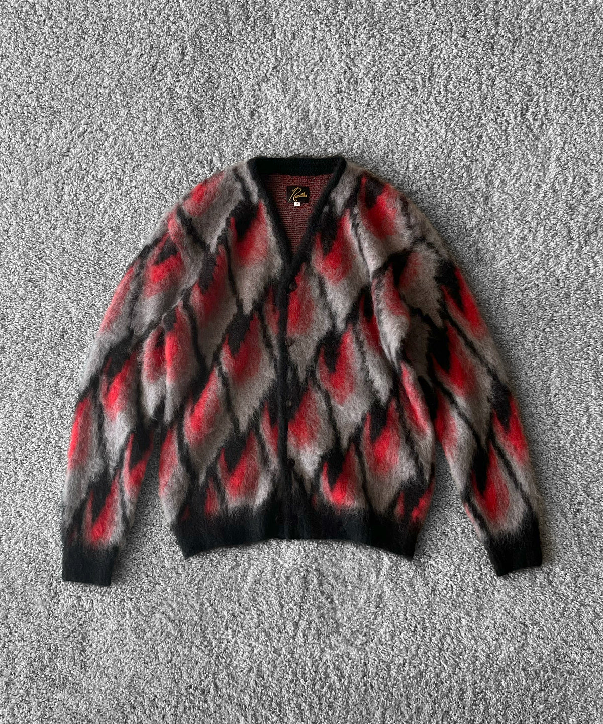 NEEDLES Mohair cardigan - folklore "CAMEL"