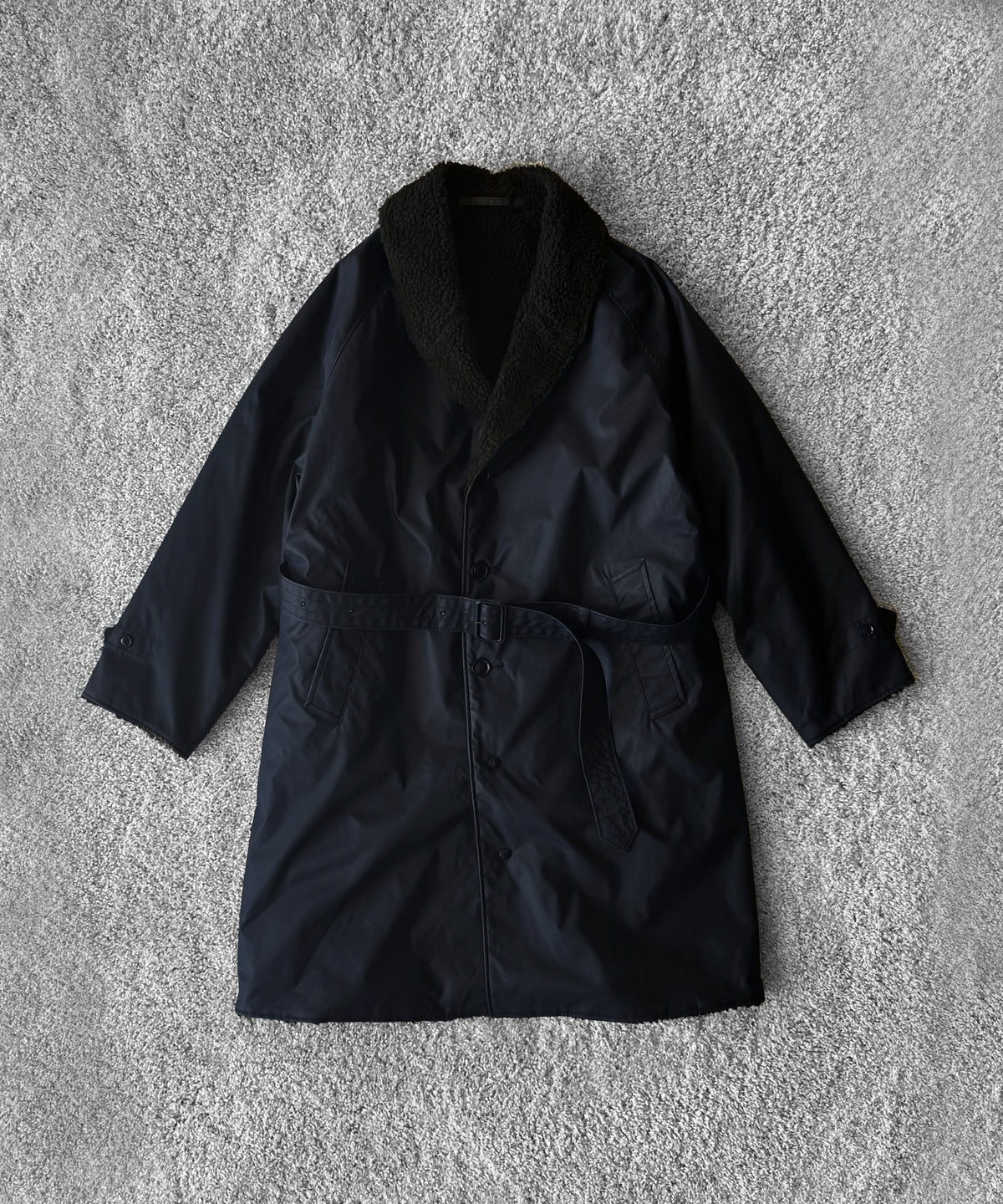 ENGINEERED GARMENTS Shawl collar rev. coat - coatedcloth "D.NAVY"