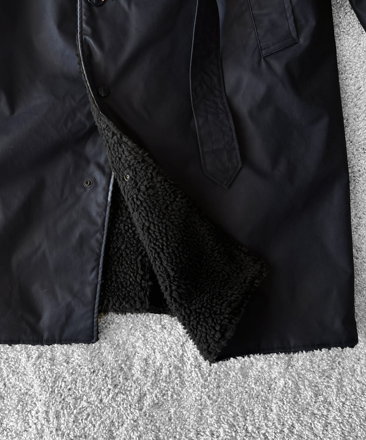ENGINEERED GARMENTS Shawl collar rev. coat - coatedcloth "D.NAVY"