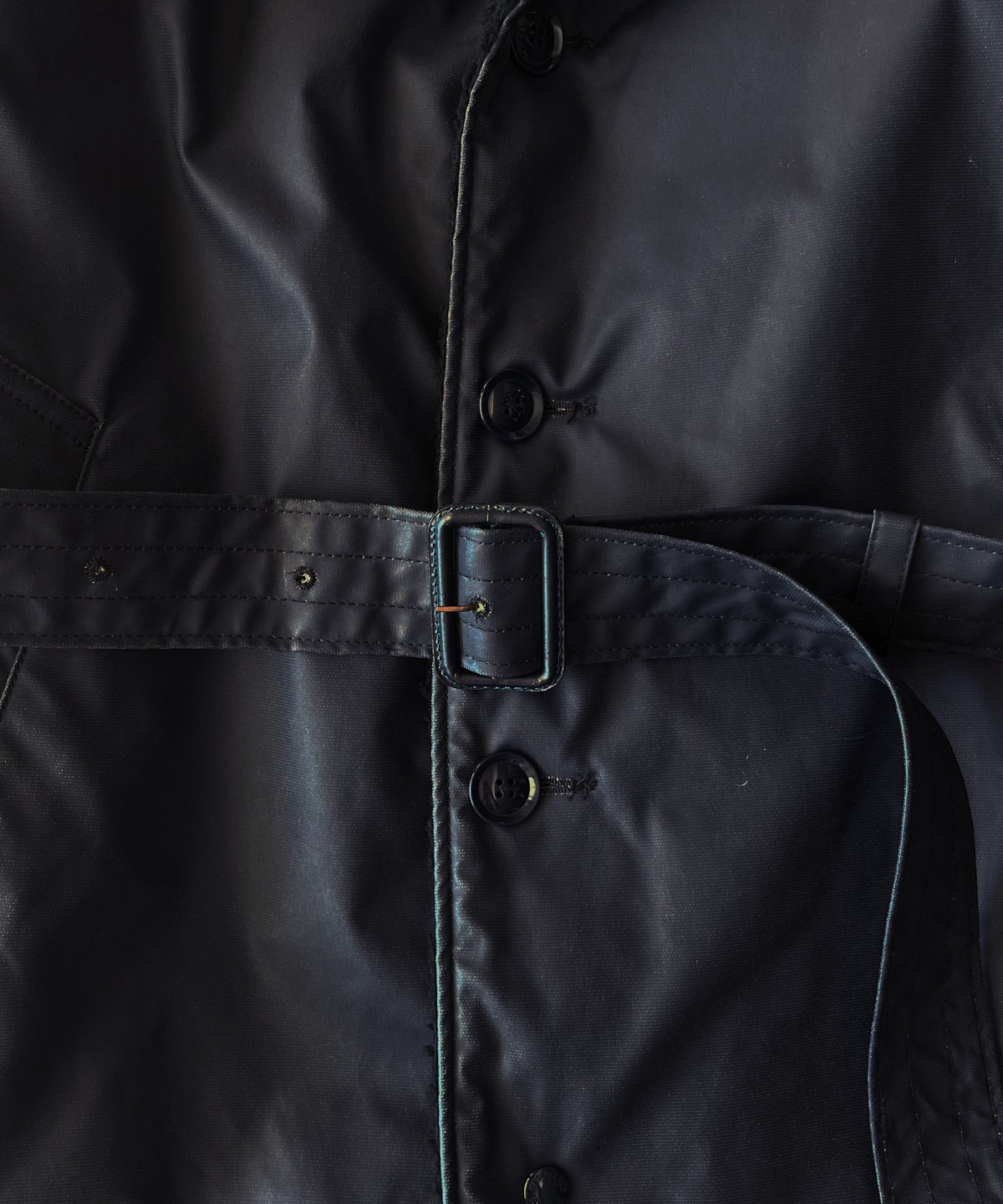 ENGINEERED GARMENTS Shawl collar rev. coat - coatedcloth "D.NAVY"