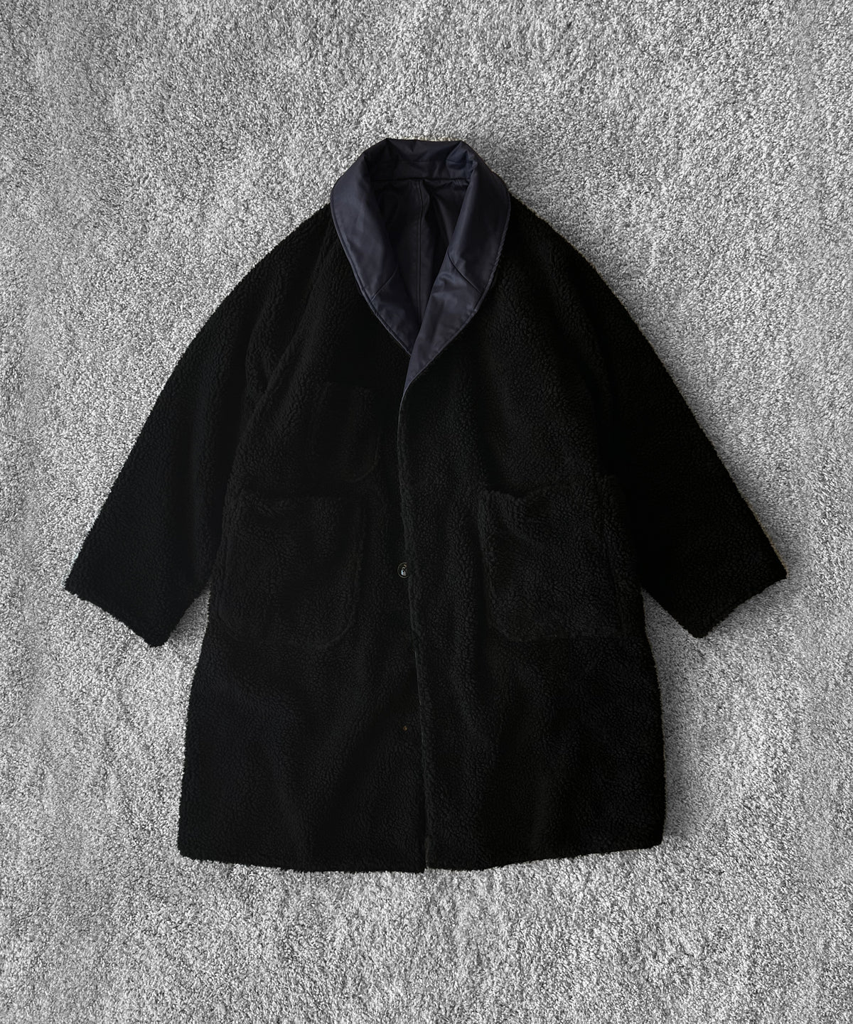 ENGINEERED GARMENTS Shawl collar rev. coat - coatedcloth "BROWN"