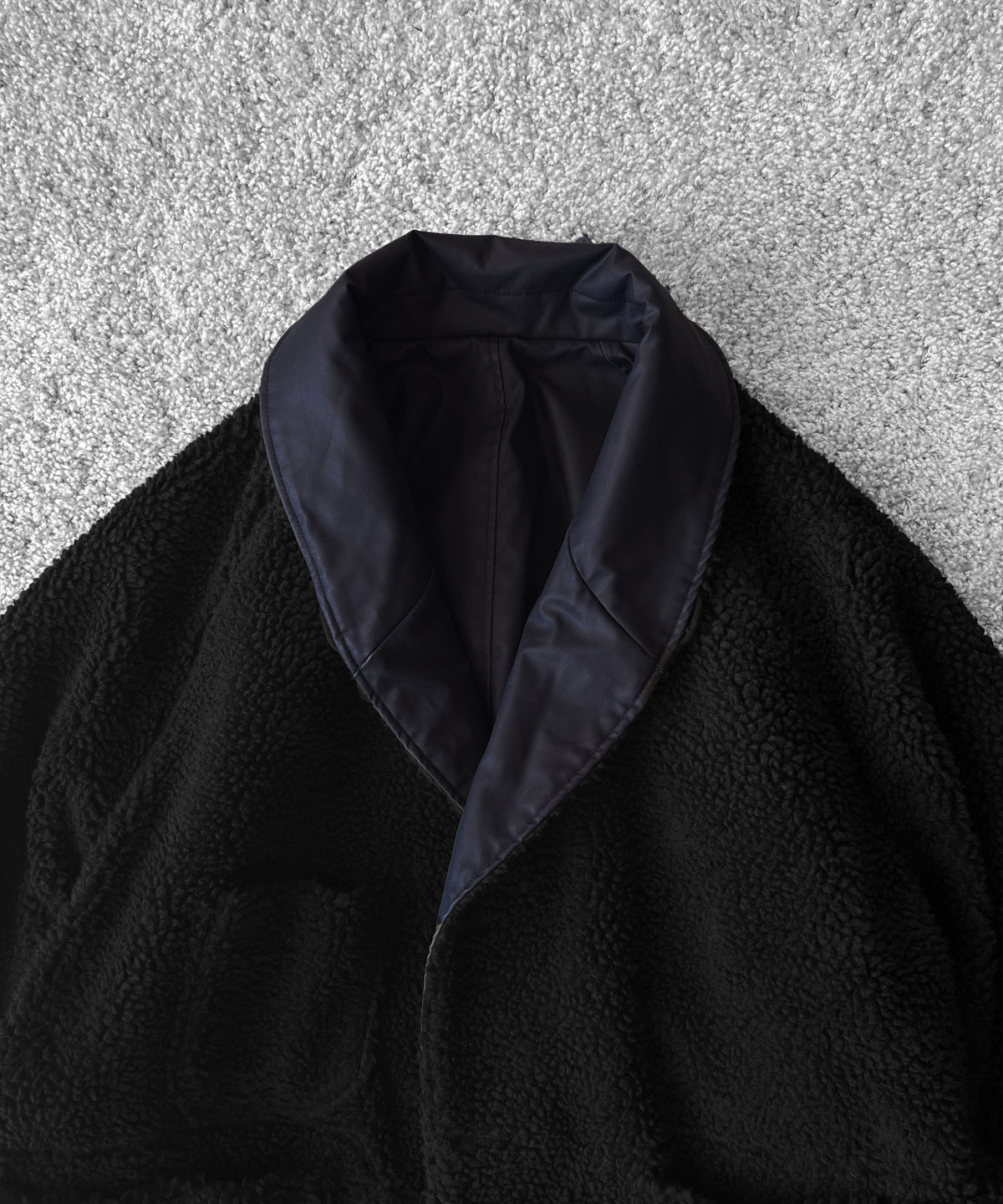 ENGINEERED GARMENTS Shawl collar rev. coat - coatedcloth "D.NAVY"