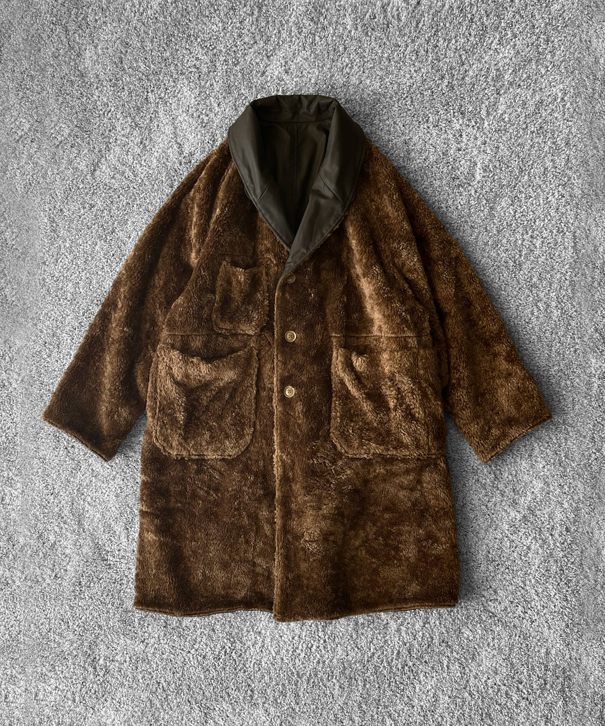 ENGINEERED GARMENTS Shawl collar rev. coat - coatedcloth "D.NAVY"
