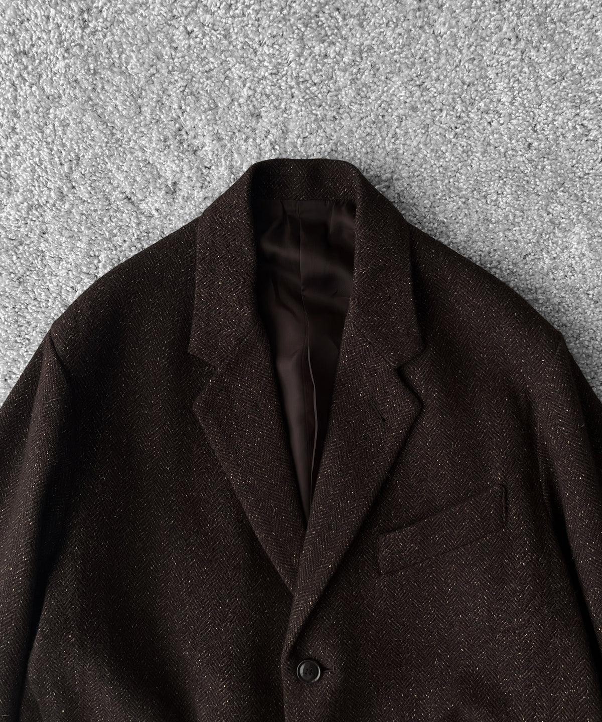 URU Silk napped tweed - over jacket "D.BROWN"