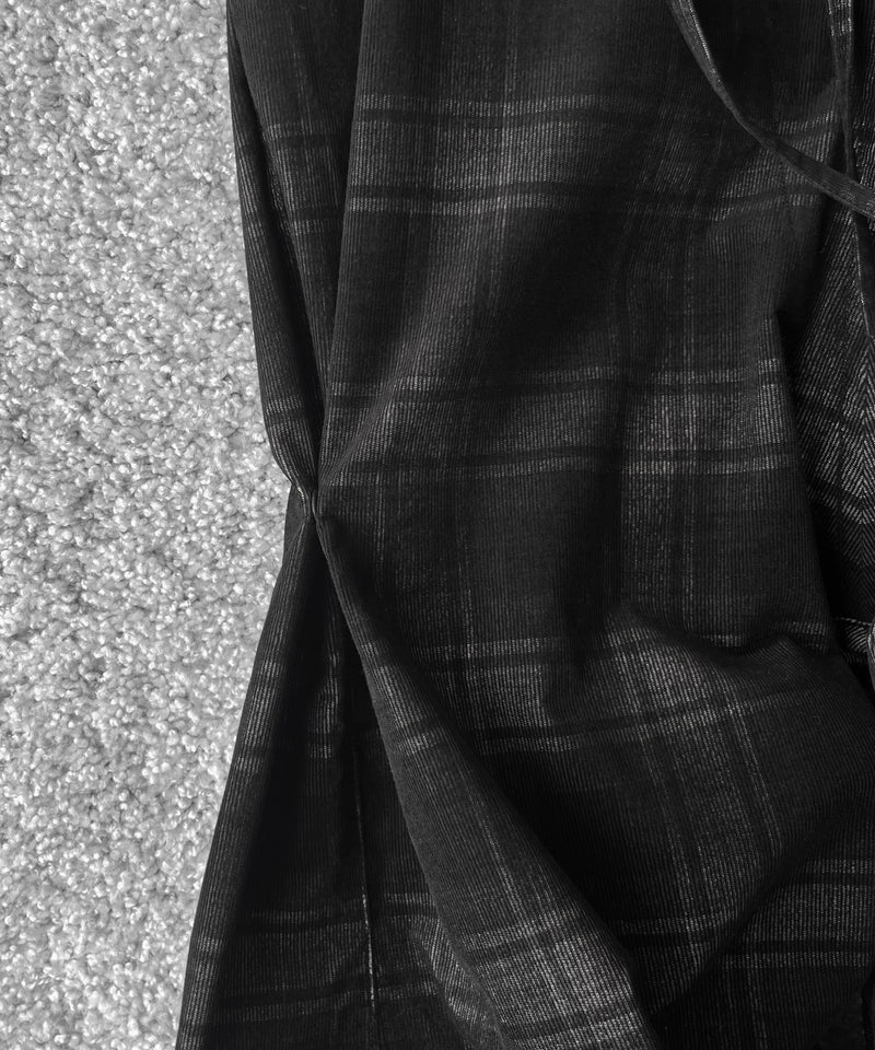 JIAN YE Morph yi pants "BLACK CHECK"