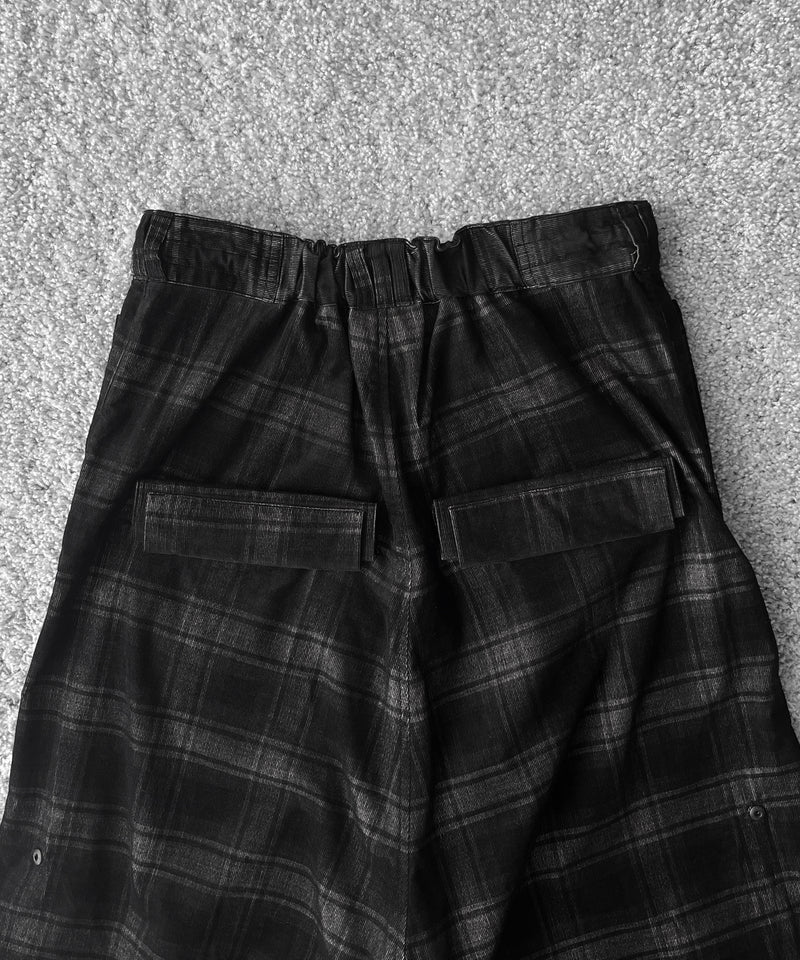 JIAN YE Morph yi pants "BLACK CHECK"