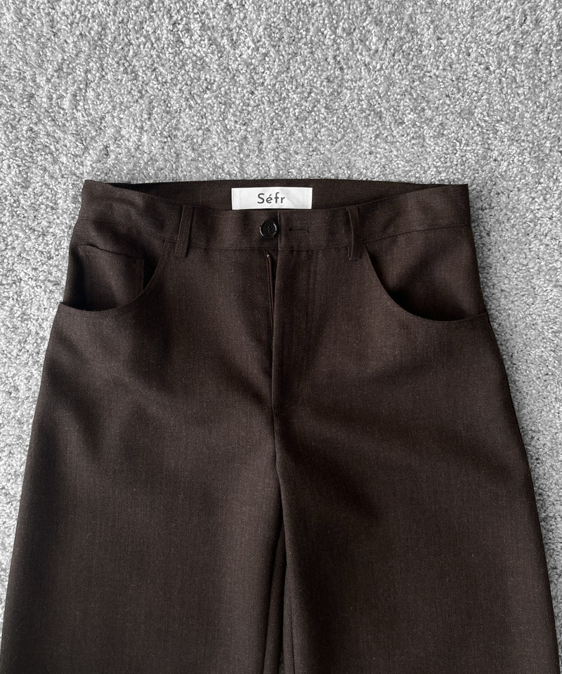 sefr Nasedo trouser "DARK BROWN"