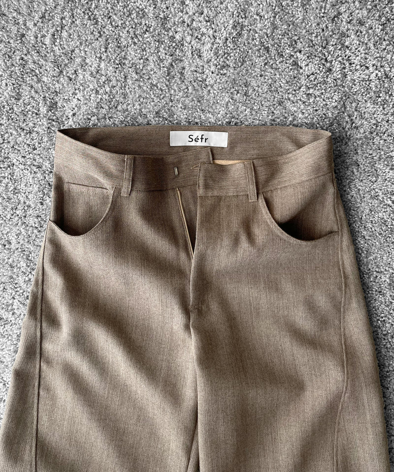 sefr Nasedo twisted trouser "BEIGE MELANGE"