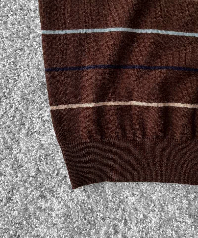Whimsy Grandpa knit polo "BROWN"