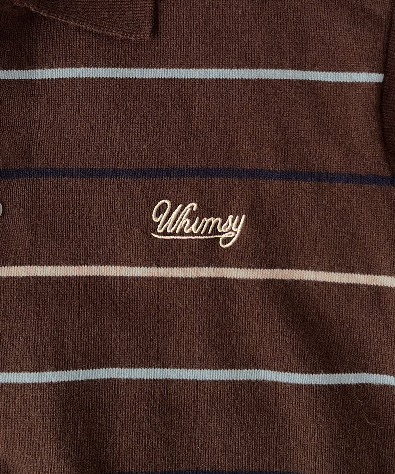 Whimsy Grandpa knit polo "BROWN"