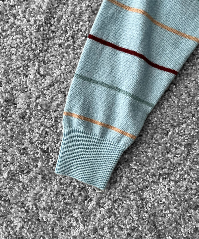 Whimsy Grandpa knit polo "LIGHT BLUE"