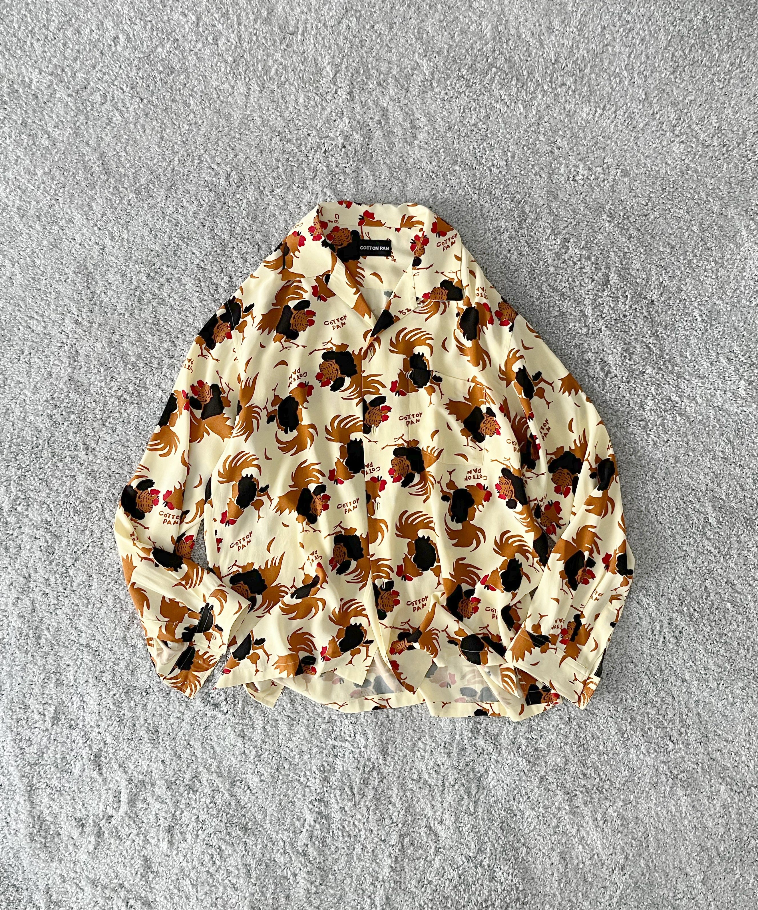 COTTON PAN Rooster l/s レーヨンシャツ shawn "CREAM"