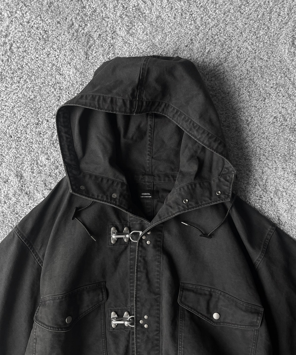 ensou. Fireman parka "B.BLACK"