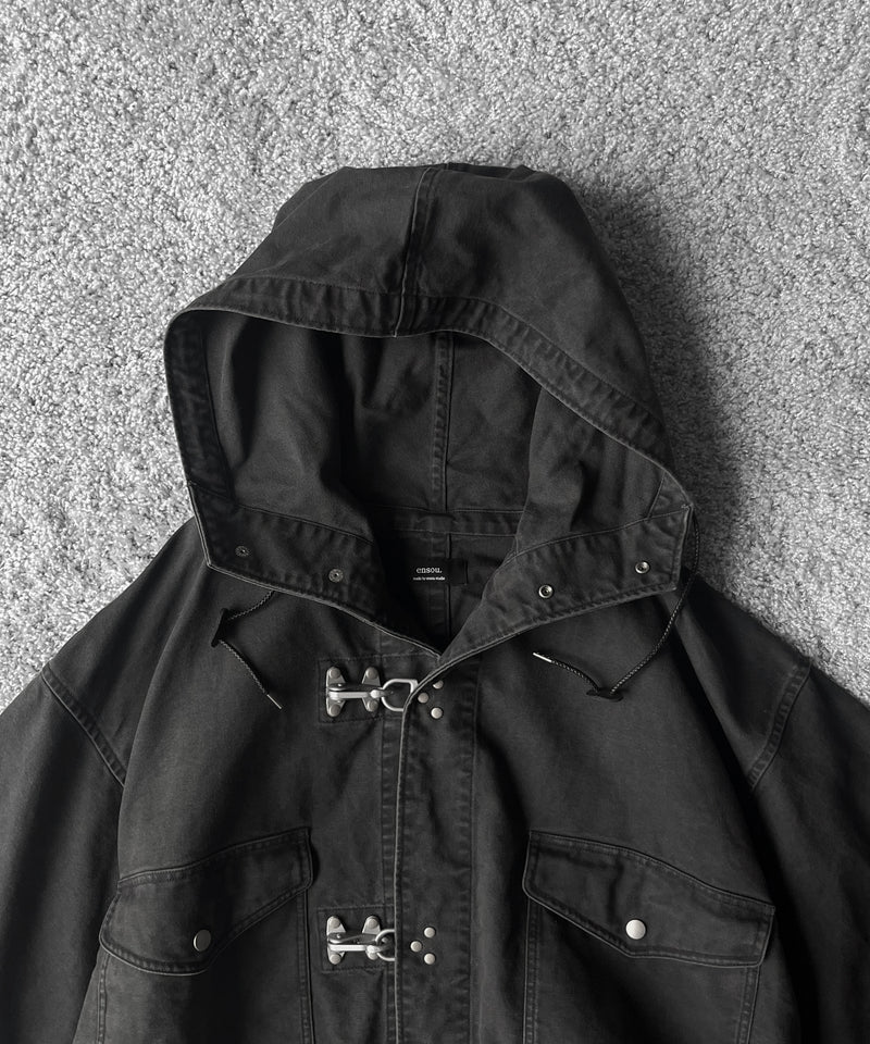 ensou. Fireman parka "B.BLACK"