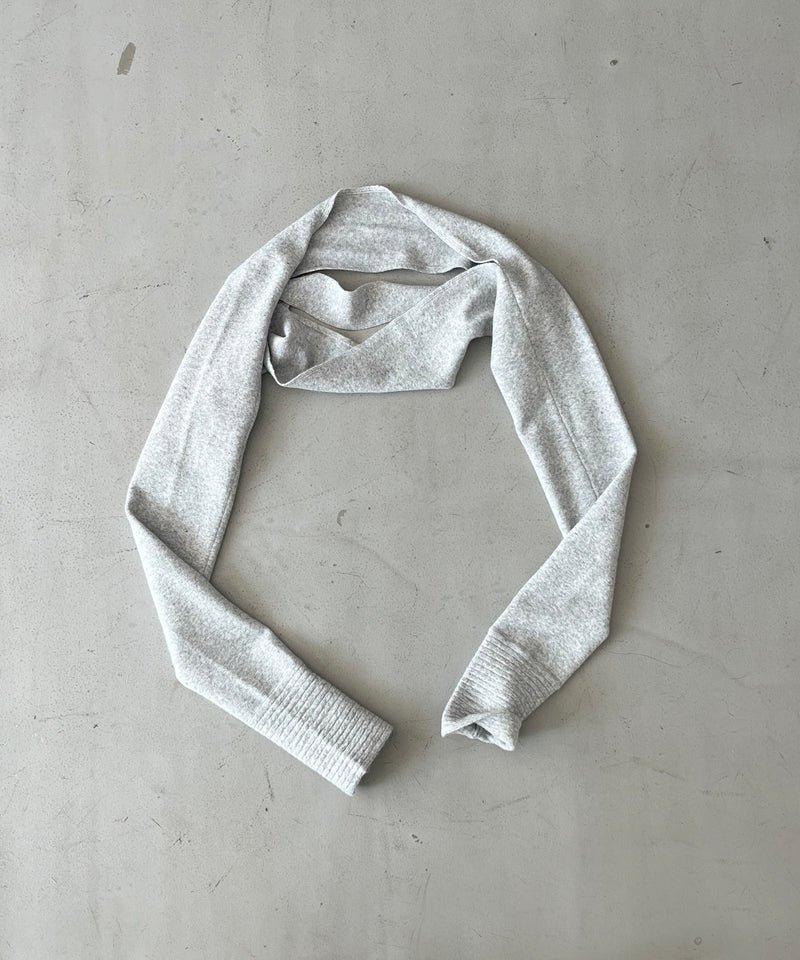 ULIKASANCTUS Double slit knit bolero "LIGHT GREY"
