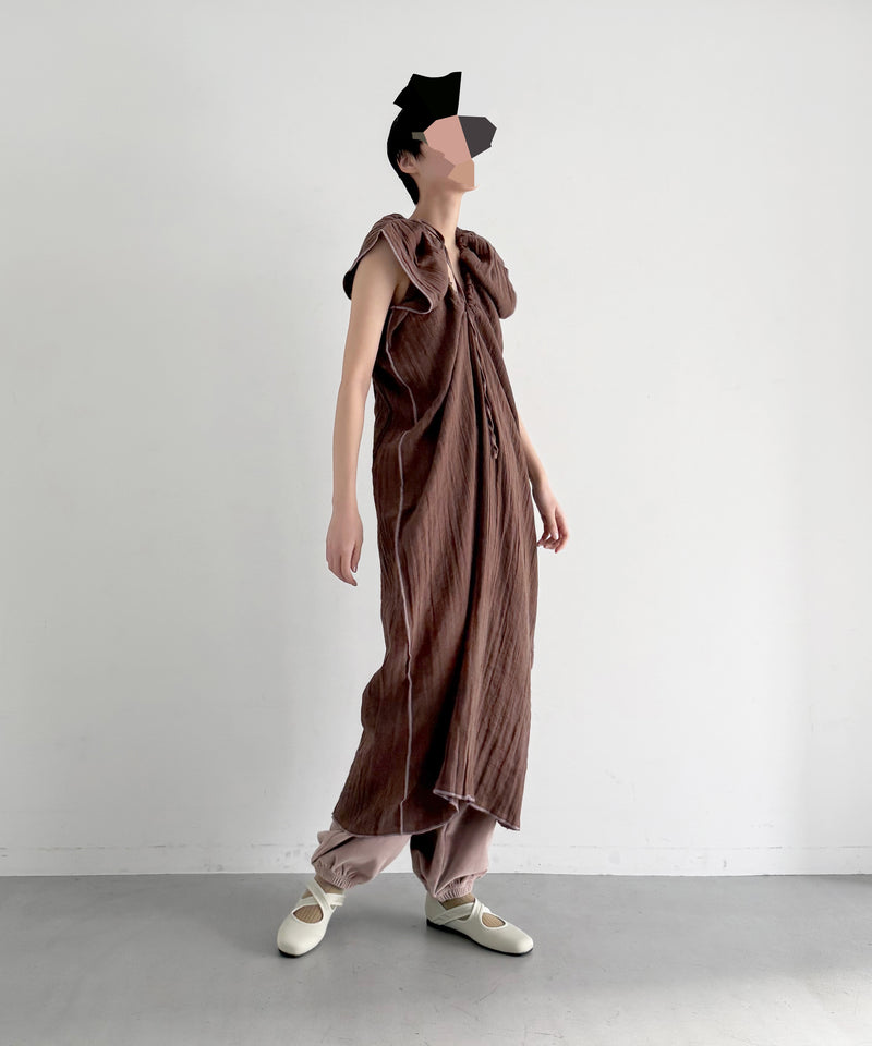 Baserange Max dress "LOAMBROWN"
