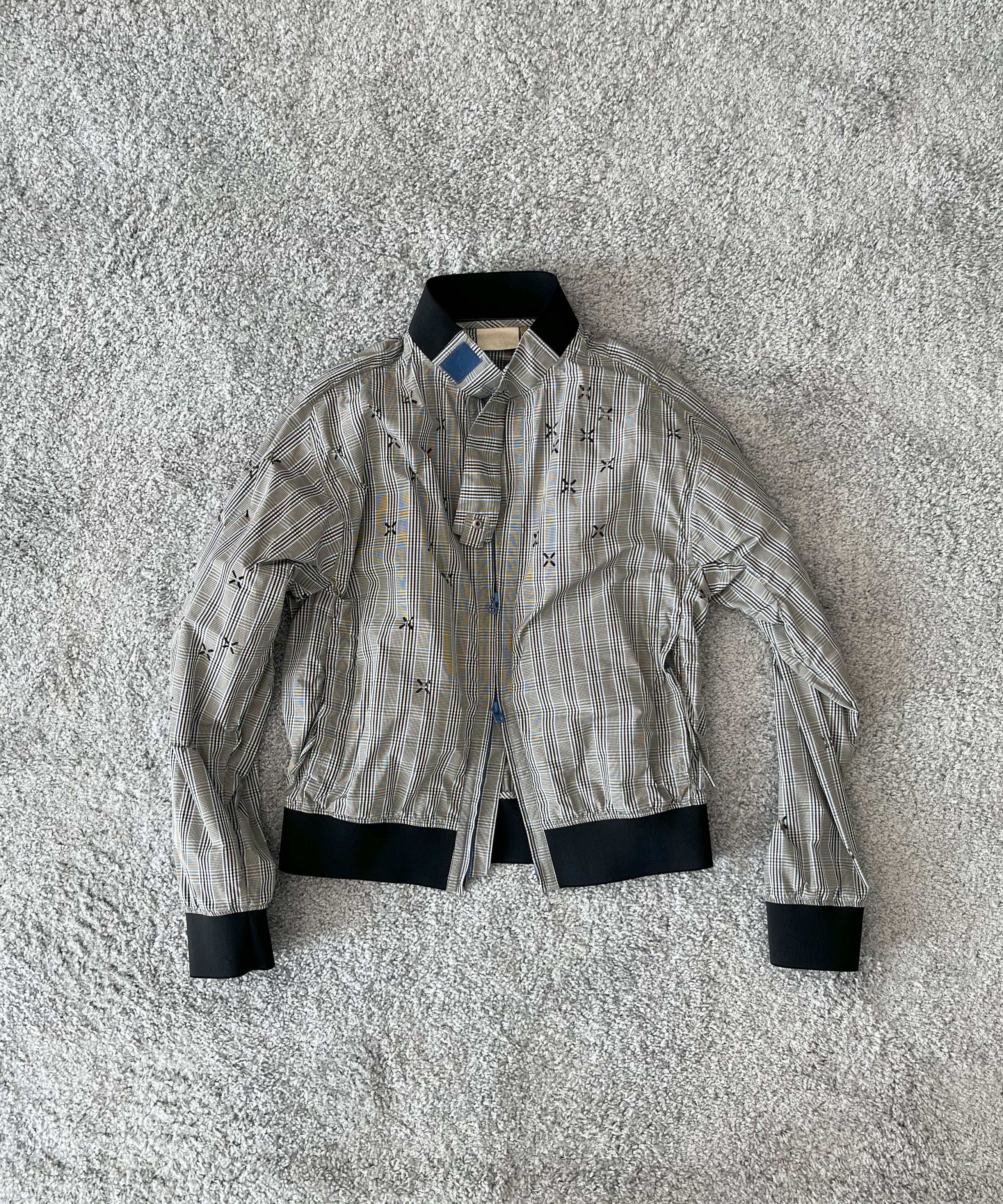 JIAN YE Guai blouson (siege) "BLUE CHECK"