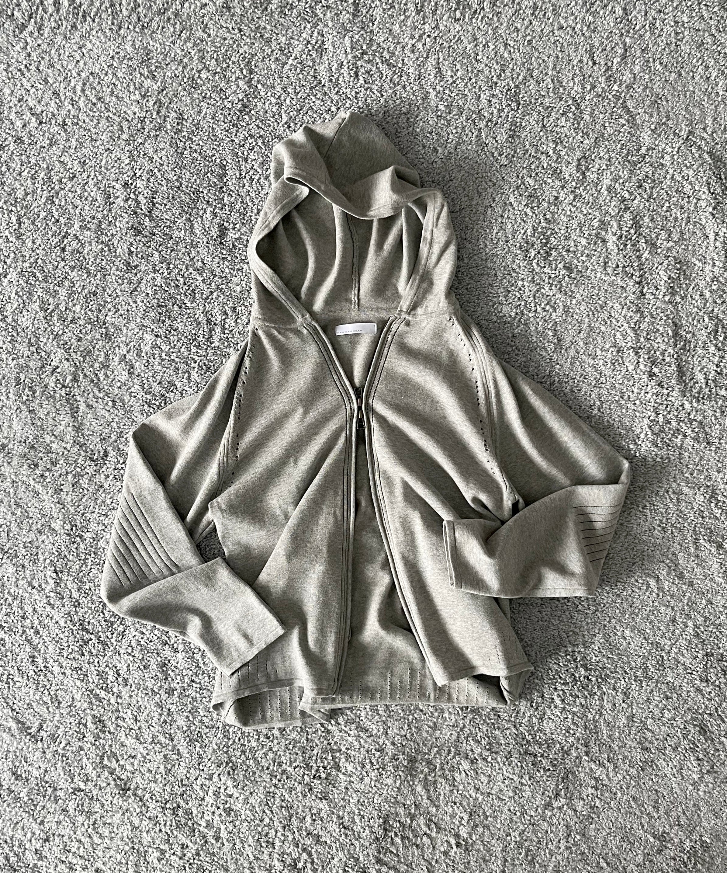 SAN SAN GEAR Knit zip-up hoodie "MELANGE GREY"