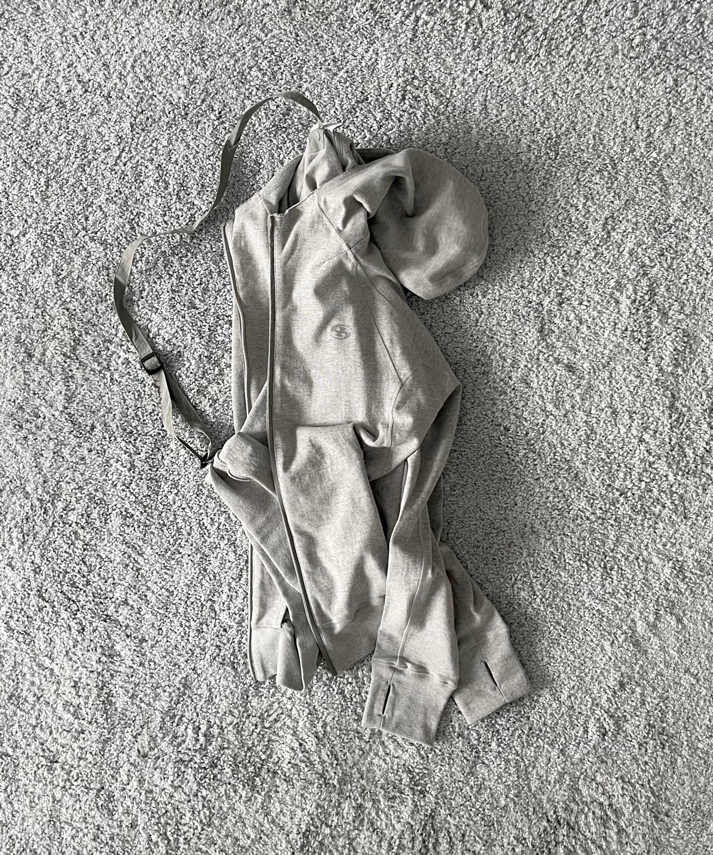 SAN SAN GEAR Sling zip-up hoodie "MELANGE GREY"
