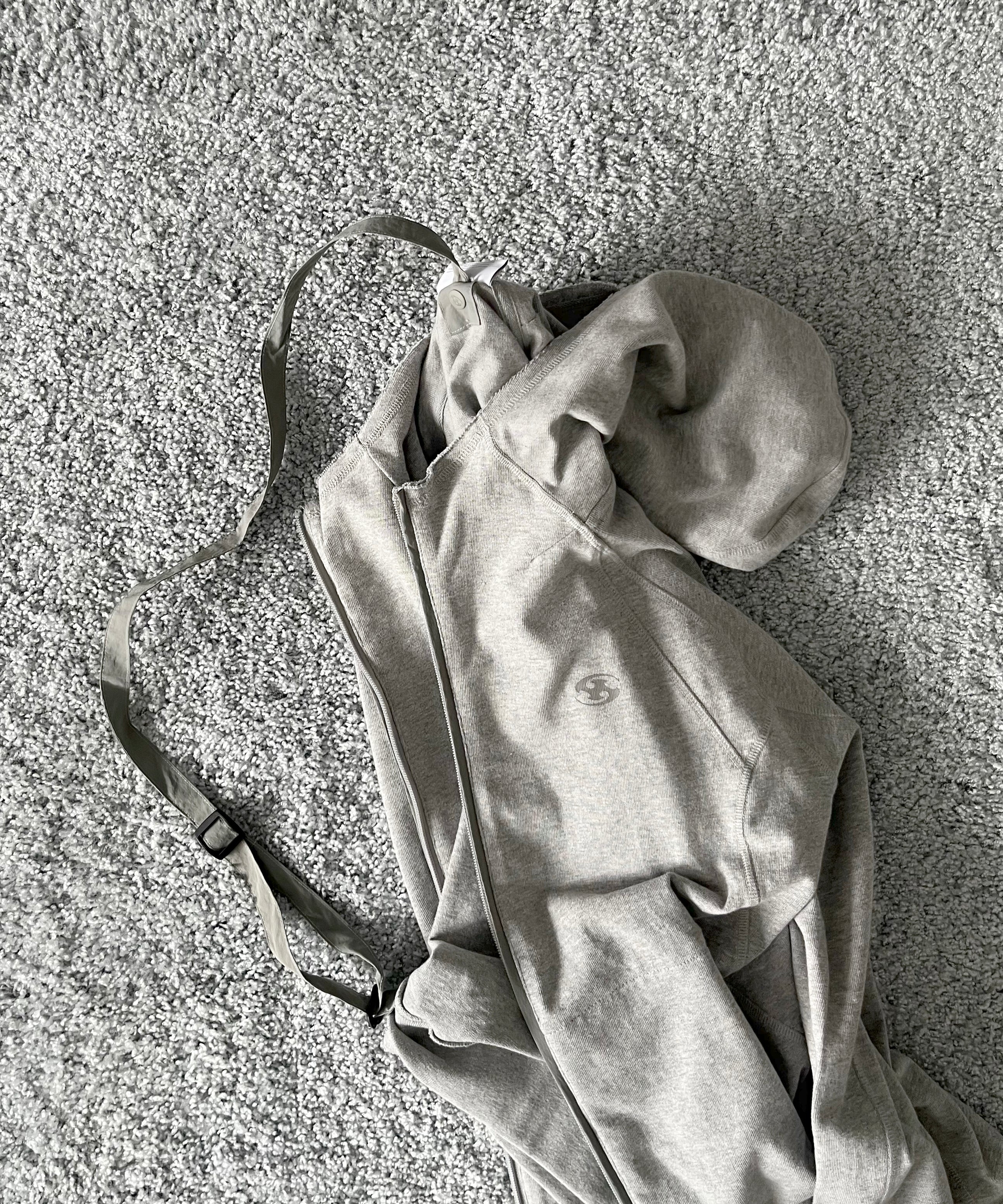 SAN SAN GEAR Sling zip-up hoodie "MELANGE GREY"