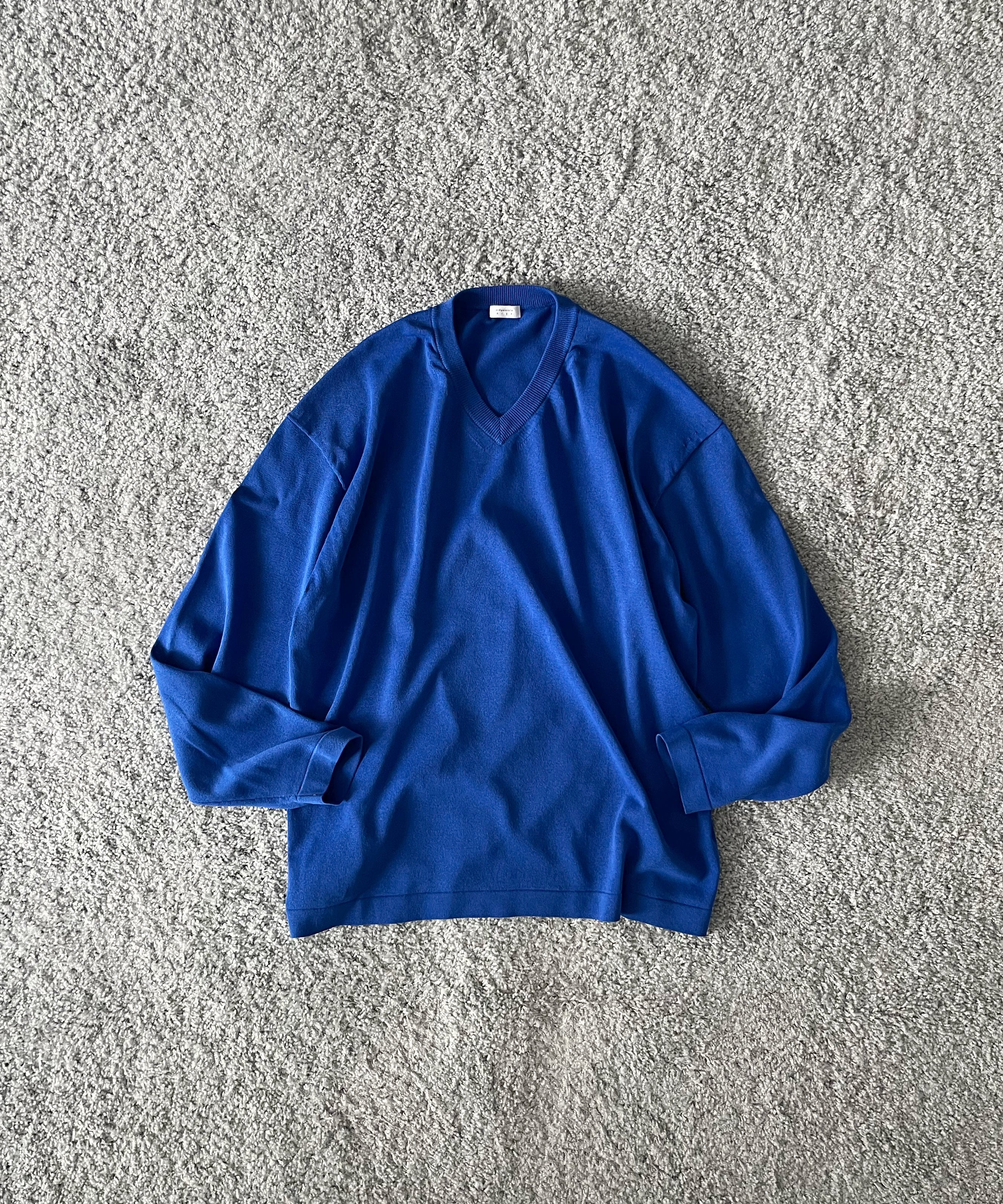 【EXCLUSIVE】crepuscule Washi v/n pullover "BLUE"