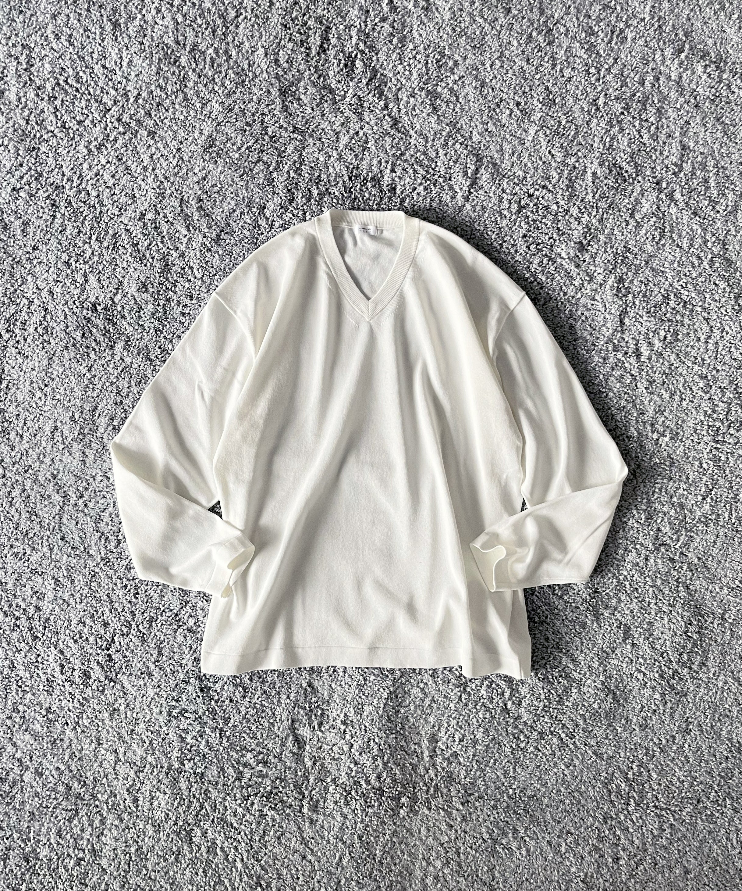【EXCLUSIVE】crepuscule Washi v/n pullover "WHITE"