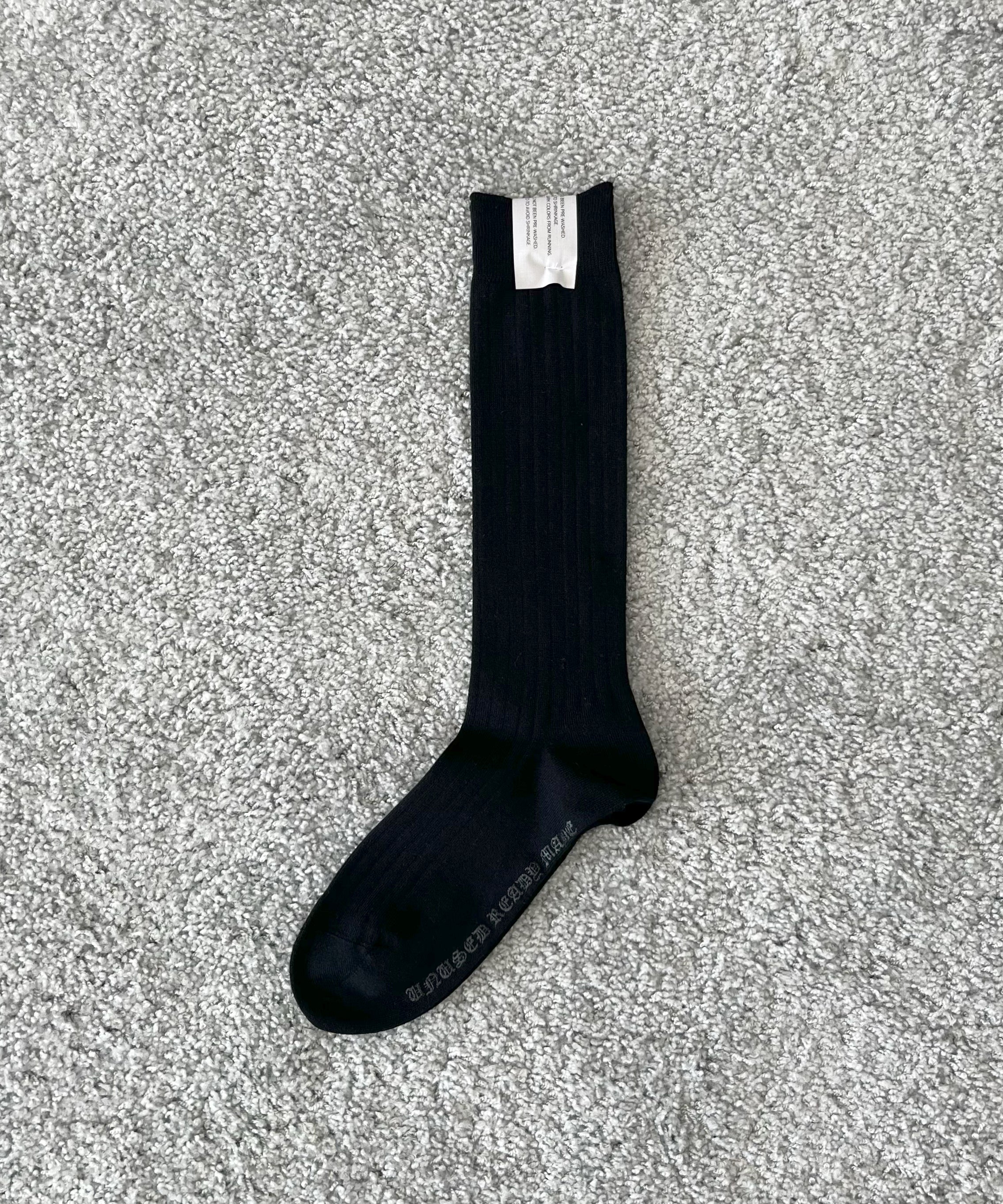 UNUSED Uh0631 Rib socks "BLACK"