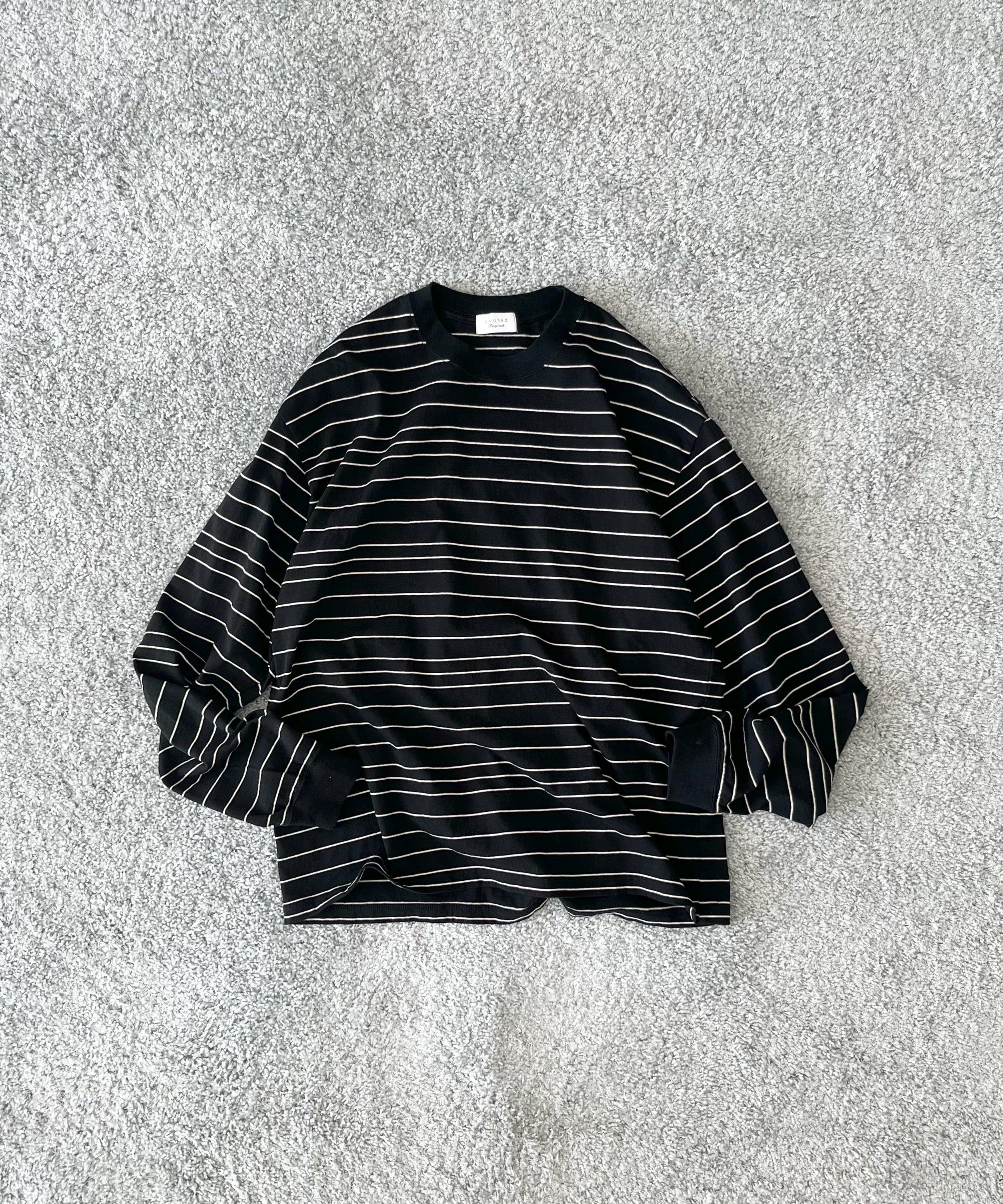 UNUSED Us2544 border long sleeve t-shirt "ECRU"