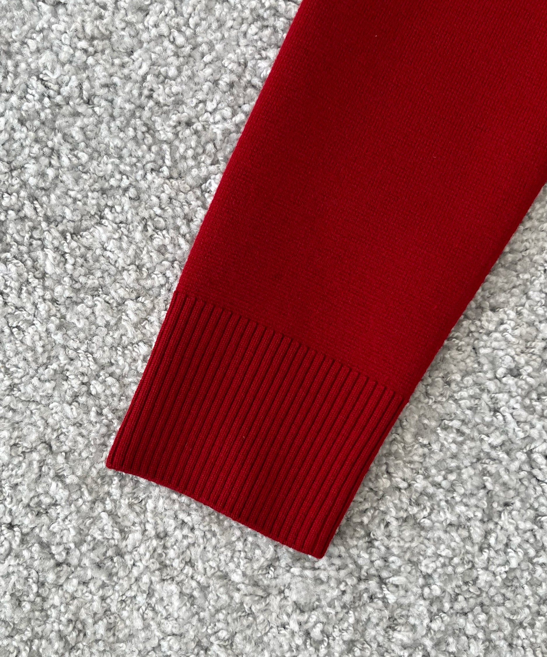 entire studios Knit zip up jacket "CHERRY"