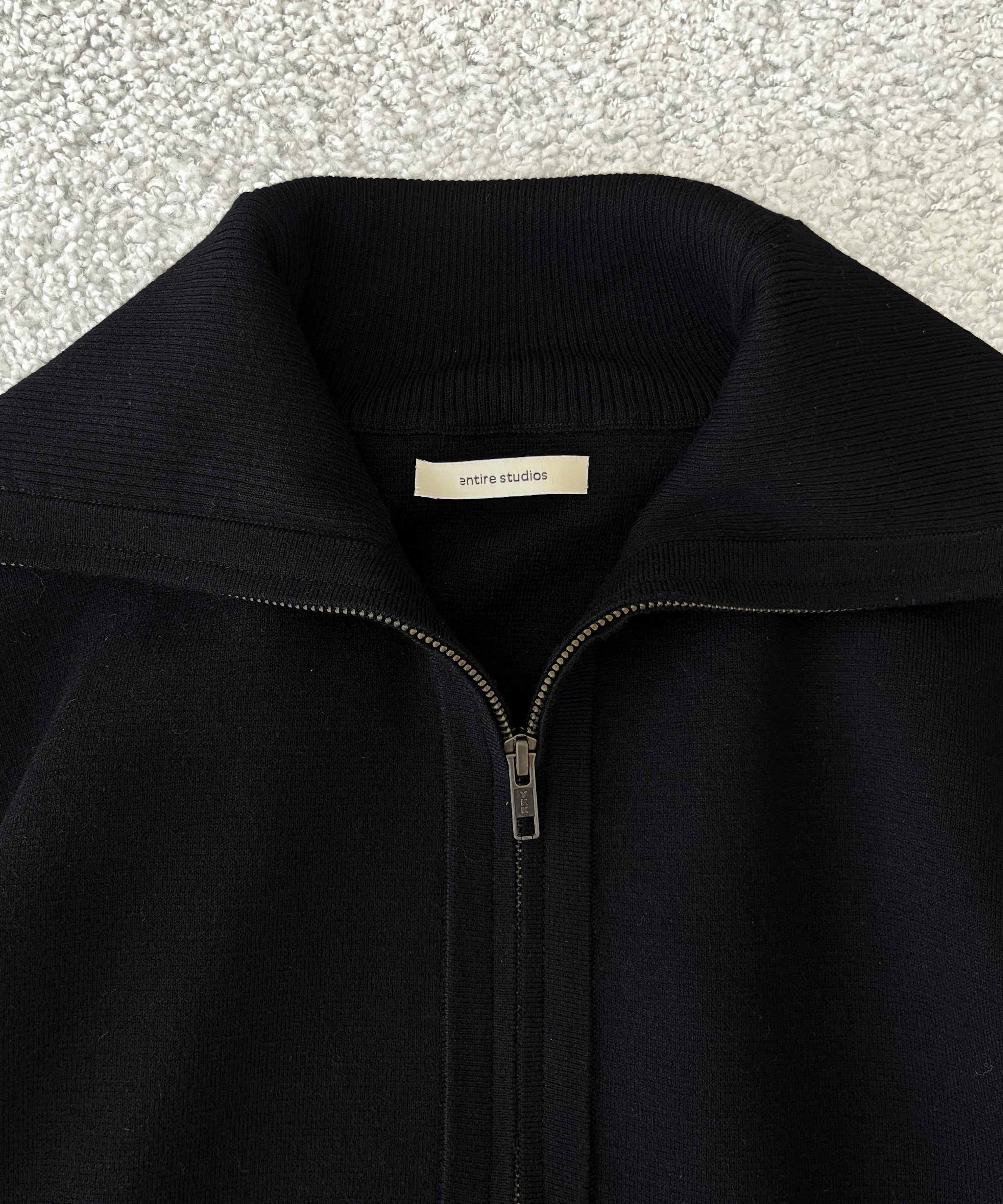 entire studios Knit zip up jacket "BLACK"