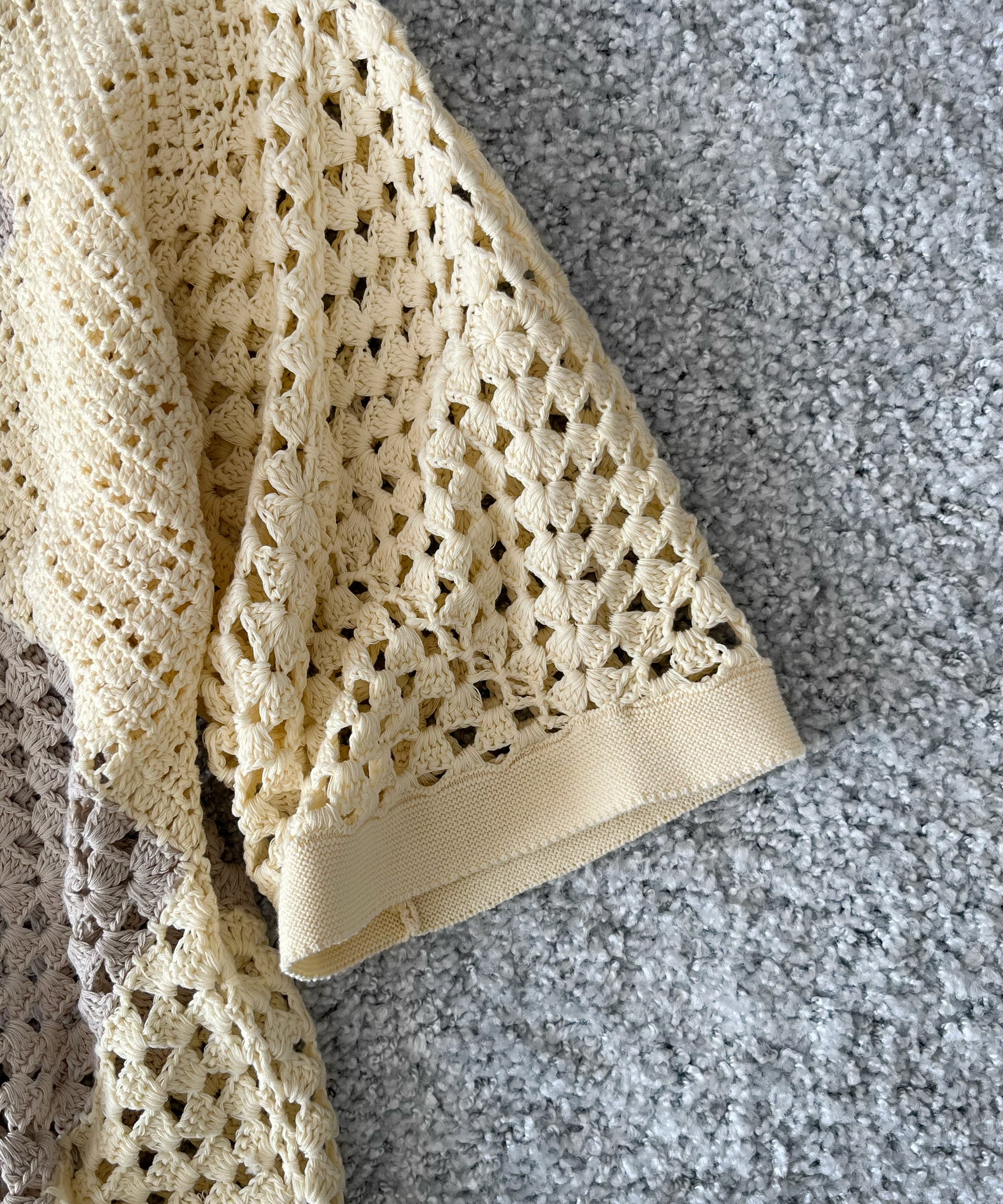 FAF(FAKE AS FLOWERS) Crochet shirts "ECRU"