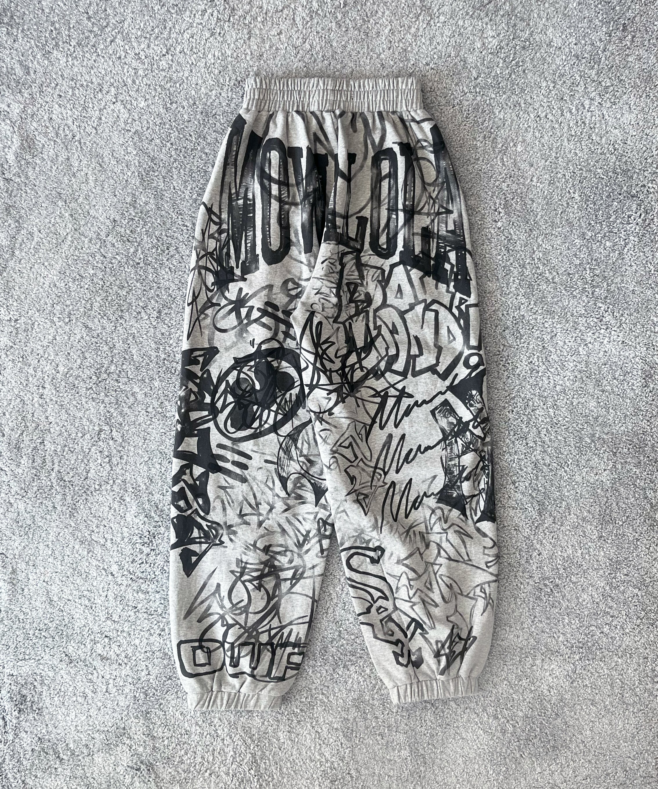MOWALOLA Grafitti track pant "GREY"