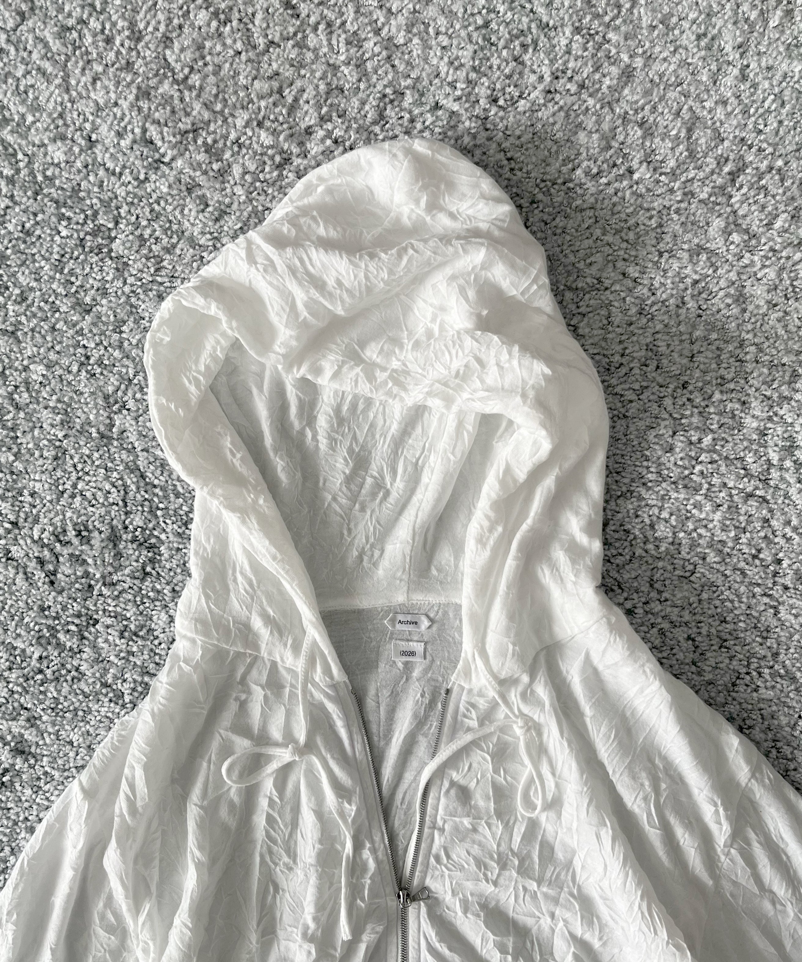 POST ARCHIVE FACTION(PAF) Zip hoodie "WHITE"