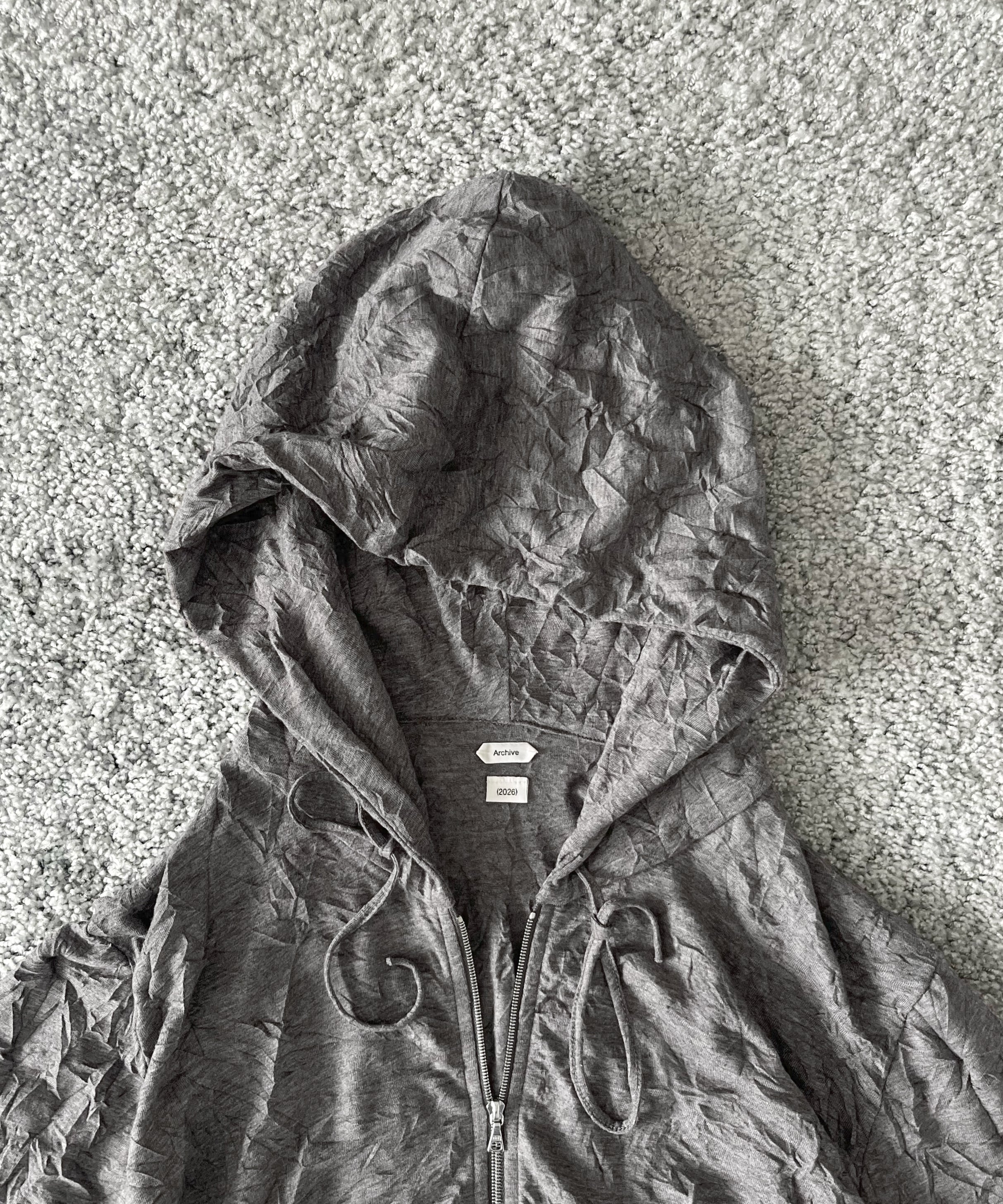 POST ARCHIVE FACTION(PAF) Zip hoodie "GREY"