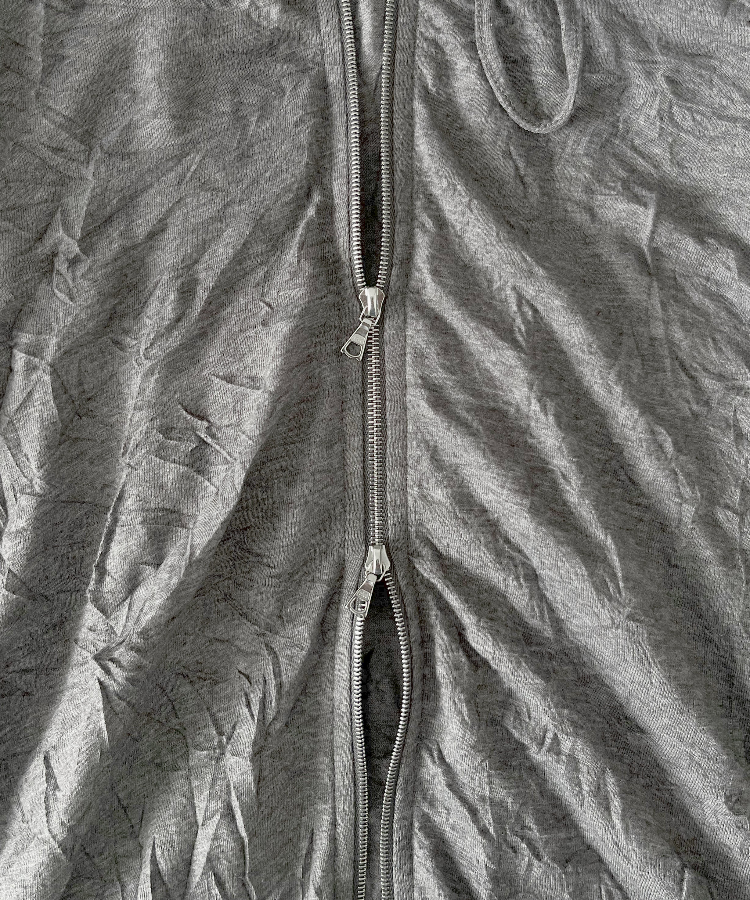 POST ARCHIVE FACTION(PAF) Zip hoodie "GREY"