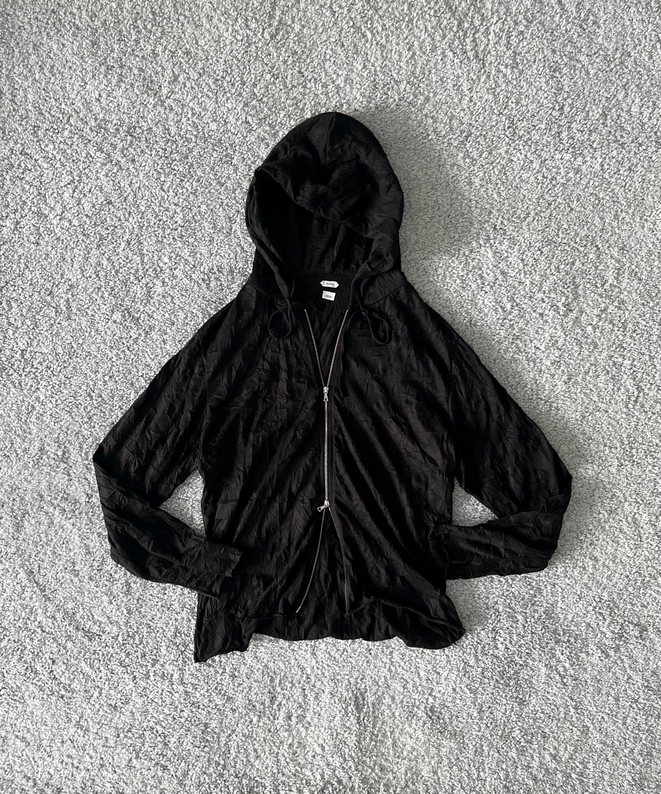 POST ARCHIVE FACTION(PAF) Zip hoodie "BLACK"