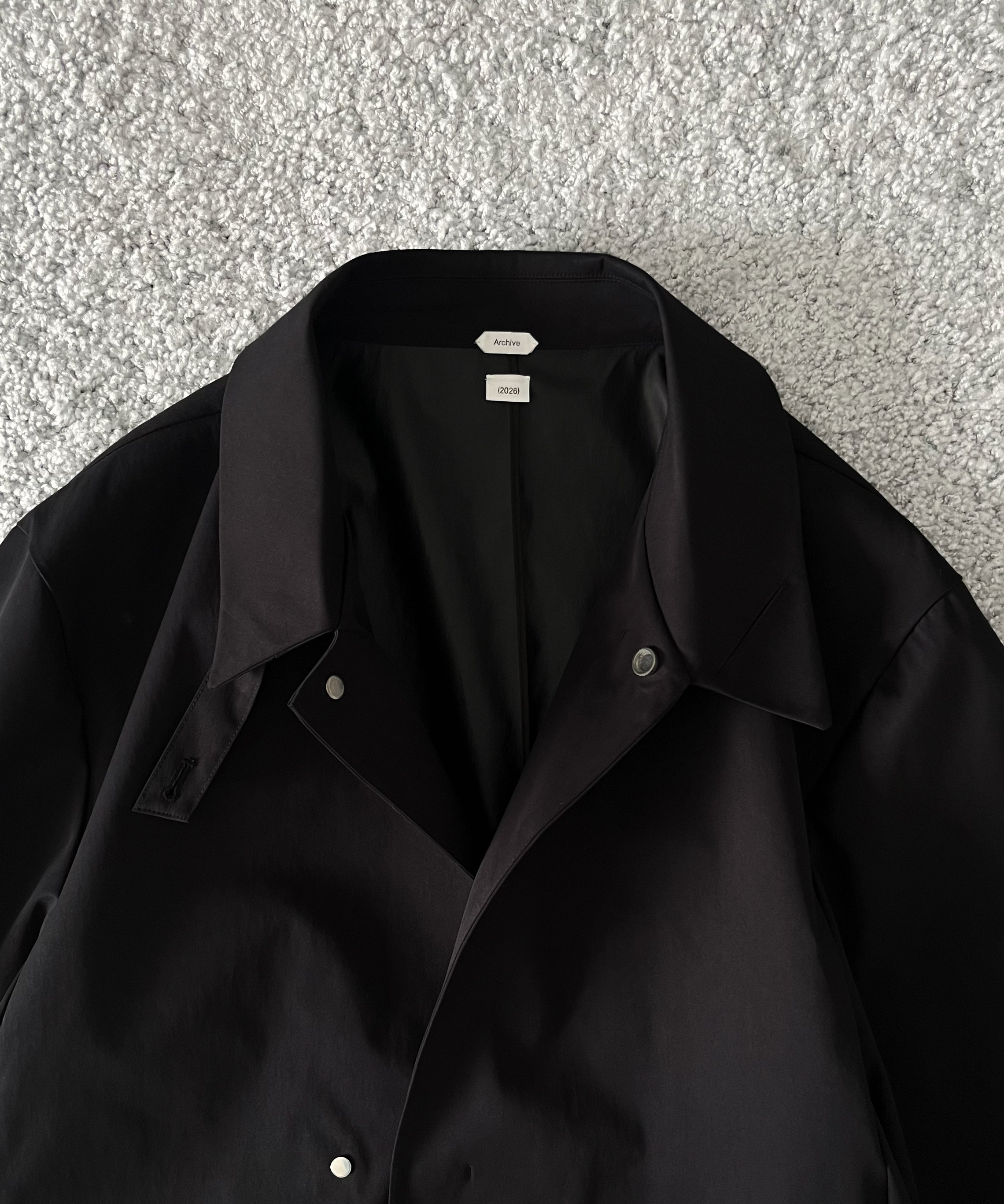 POST ARCHIVE FACTION(PAF) Rain coat "BLACK"