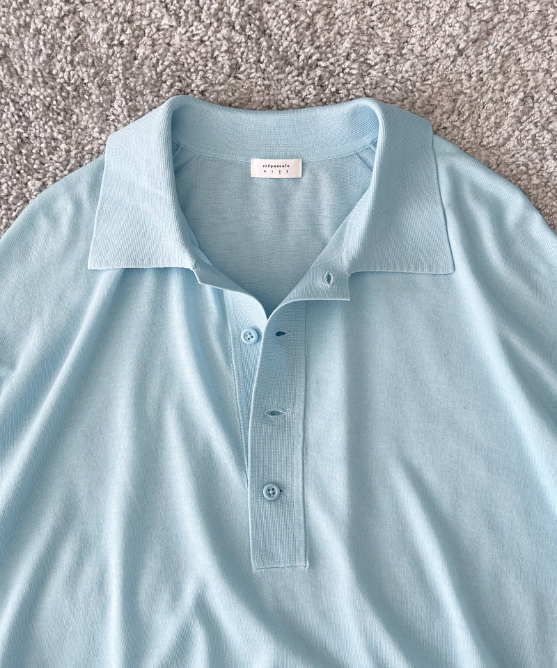 【EXCLUSIVE】crepuscule S/s polo "SAX"