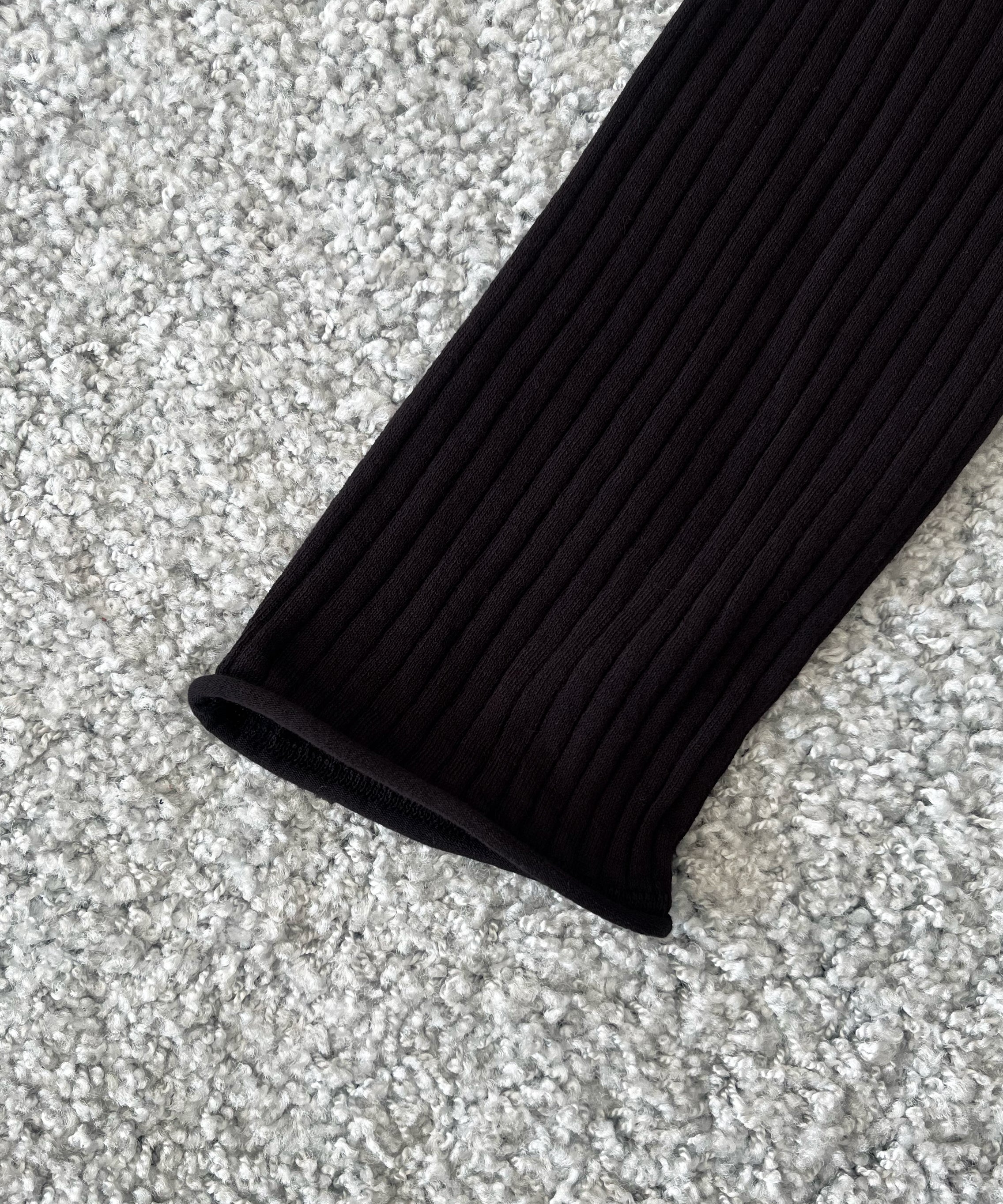 OUR LEGACY Fine henley “NOBLE NAVY COTTON CREPE”